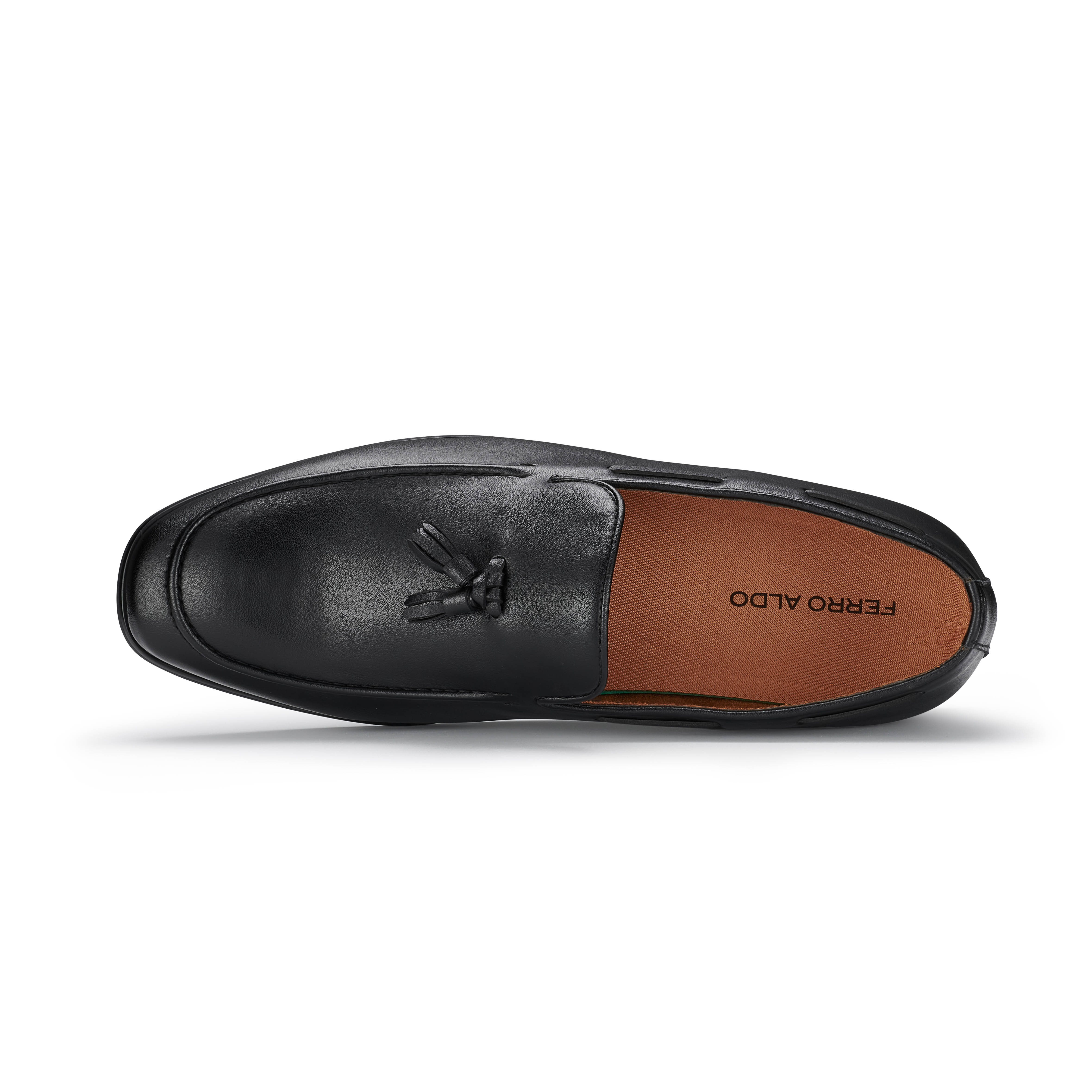 Men's Loafers with Tassels Accent | Denzel by Ferro Aldo | Conal Footwear | Top-Down Angle View