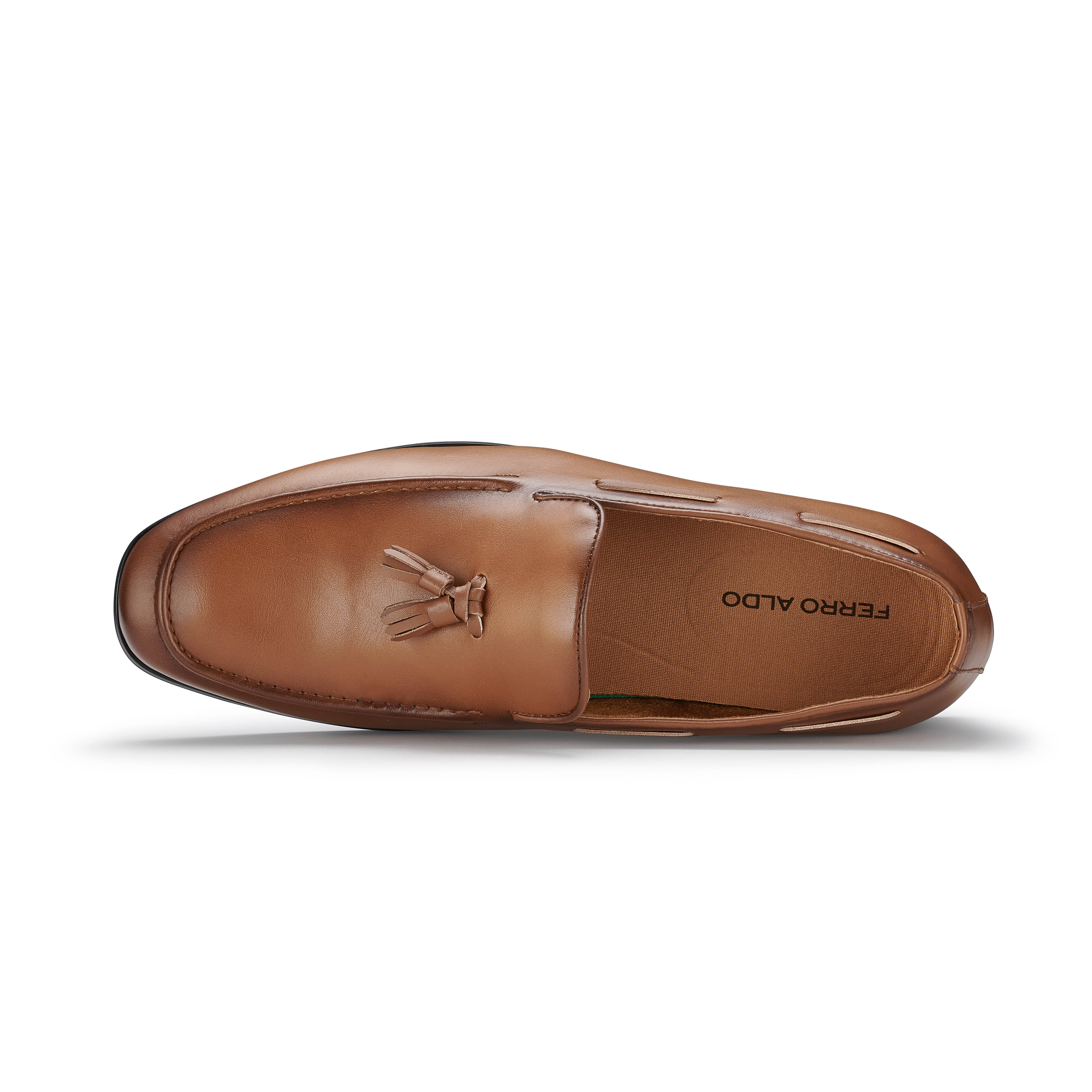 Men's Loafers with Tassels Accent | Denzel by Ferro Aldo | Conal Footwear | Top-Down Angle View