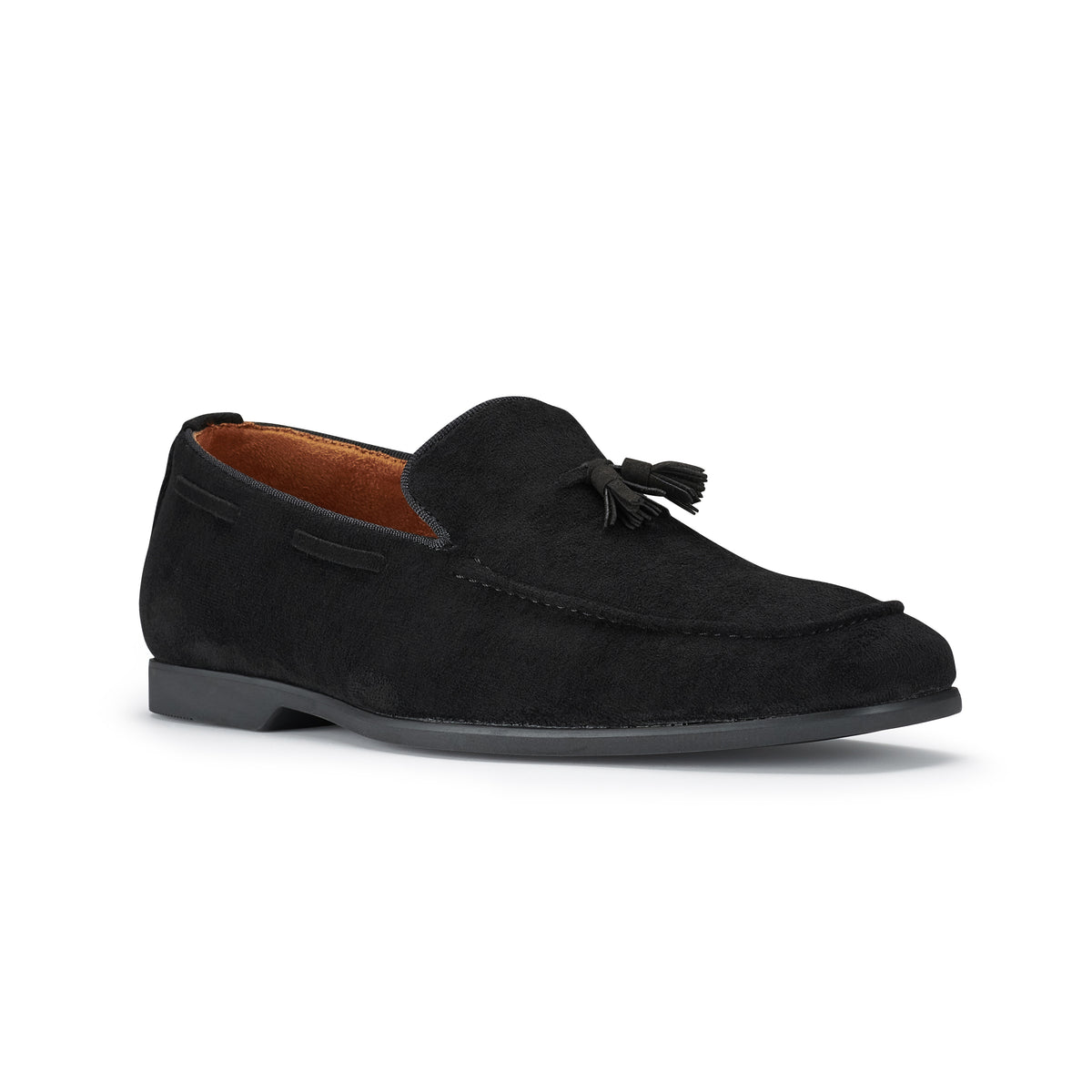 Aldo Men\'s Black Tassel Slip-On Loafers ALDO Black Suede Slip On Shoes Tassel Loafers Mens Size 11  main image 2