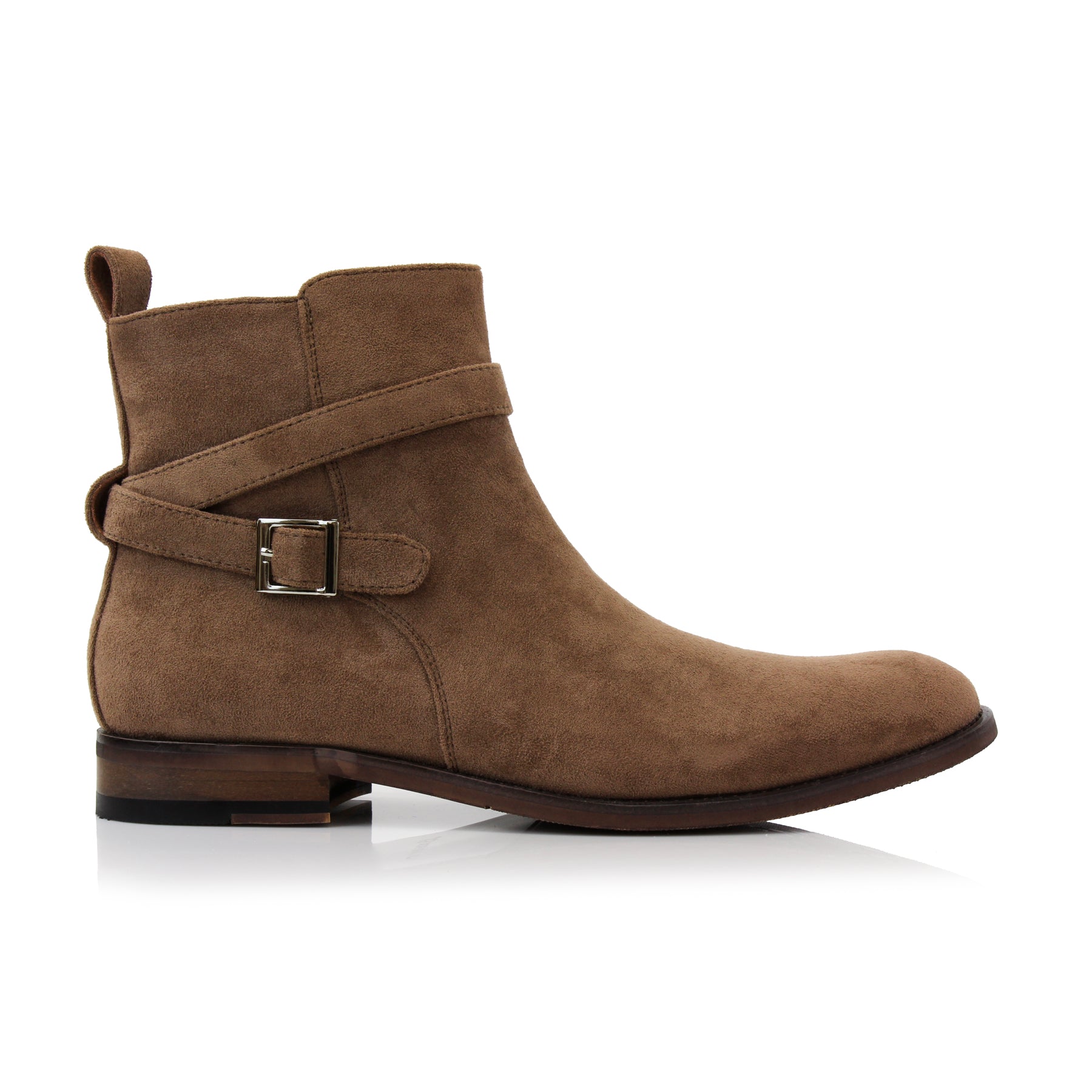 Strapped Suede Chelsea Boots | Derrick by Polar Fox | Conal Footwear | Outer Side Angle View