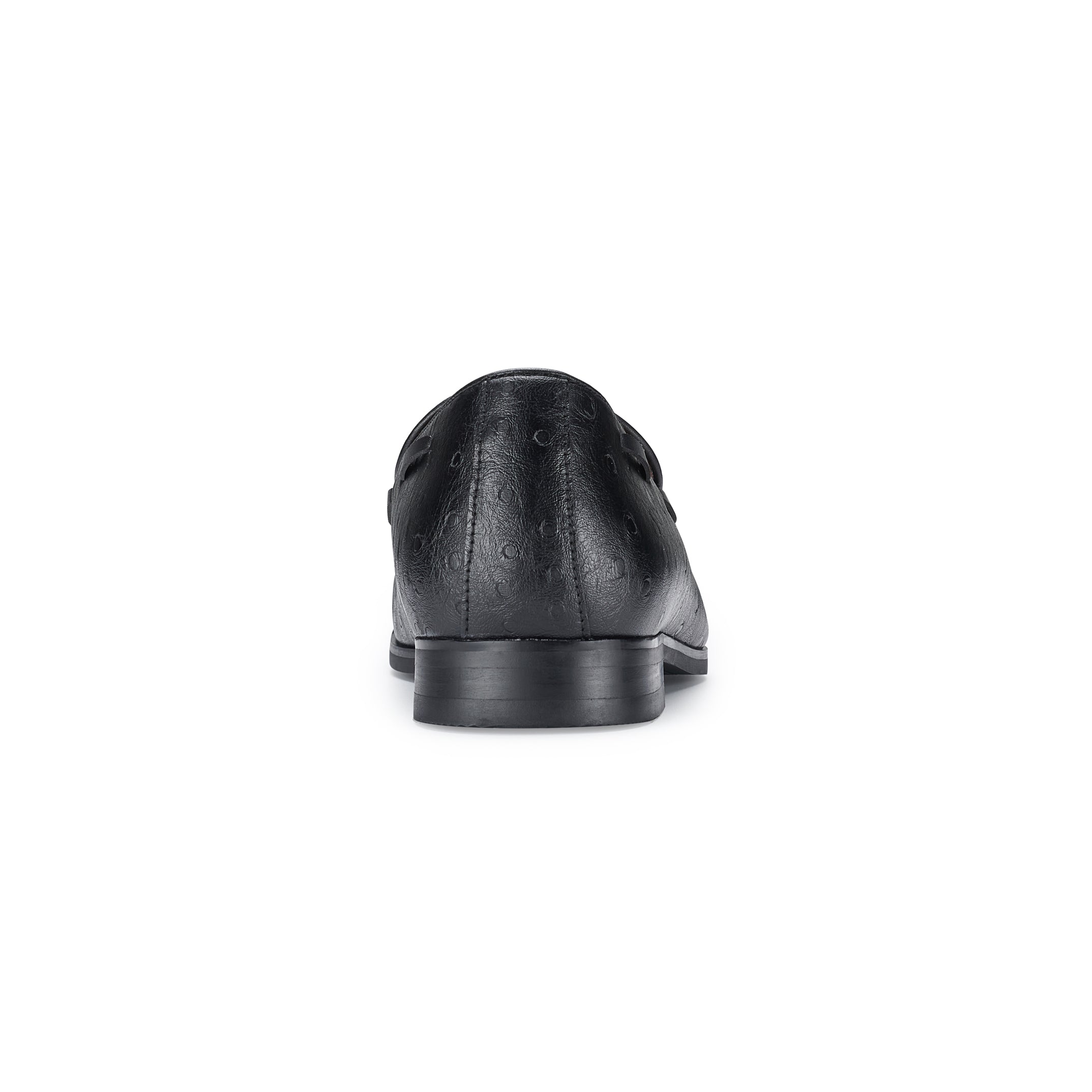 Men's Faux Ostrich Leather Loafers | Desian by Ferro Aldo | Conal Footwear | Back Angle View