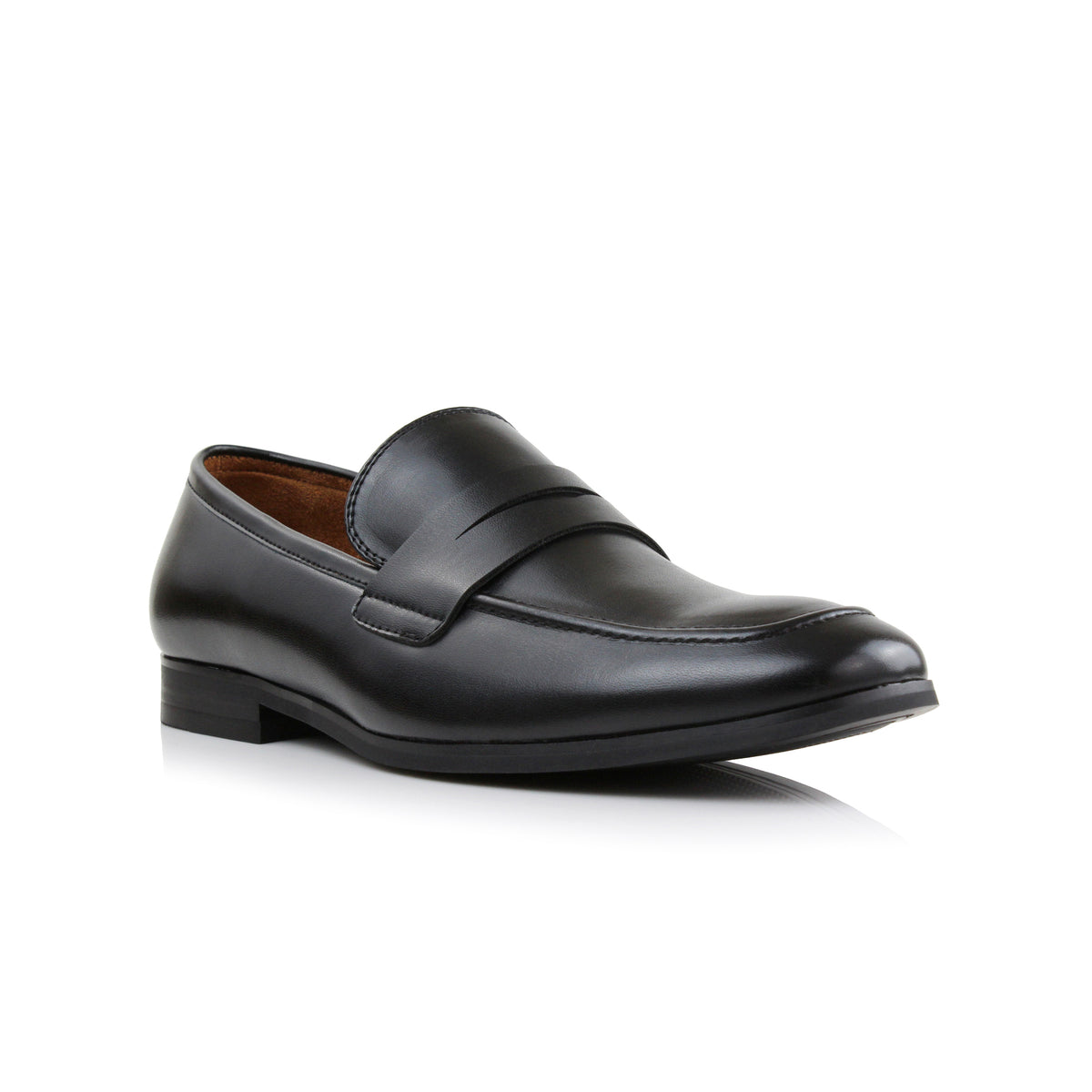 Men\'s Fossil Black Leather Loafers Buy Fenti Black Croc Loafers - Premium Leather Loafers for  main image 3