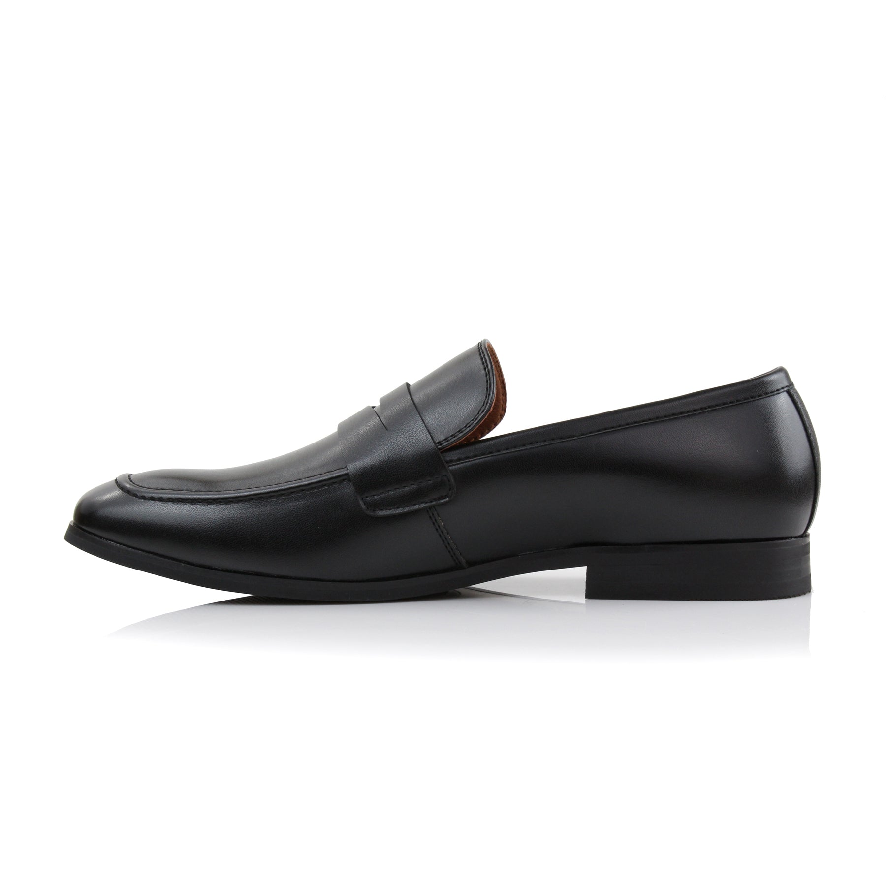 Faux Leather Penny Loafers | Dylan by Ferro Aldo | Conal Footwear | Inner Side Angle View