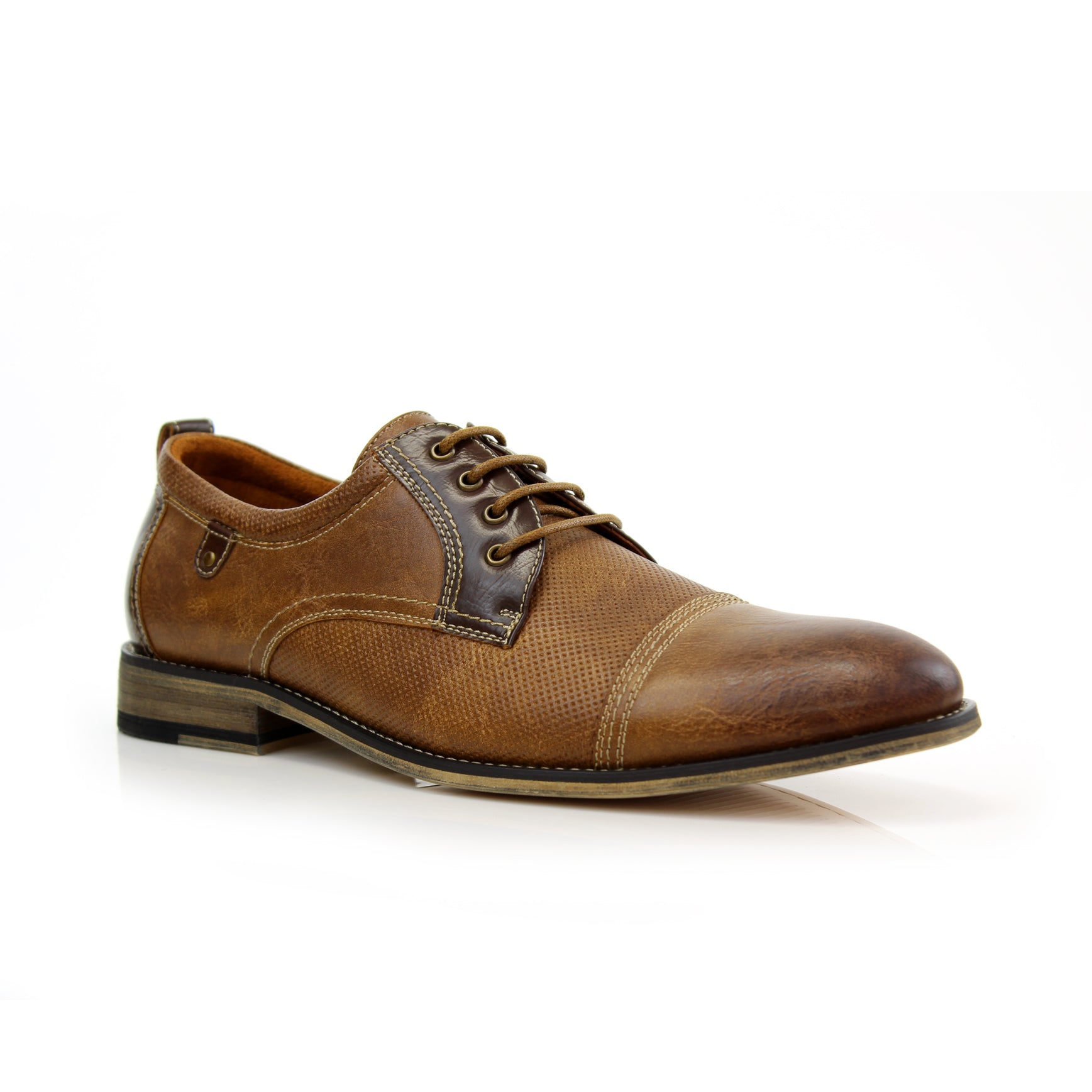 Embossed Burnished Derby Shoes | Felix by Ferro Aldo | Conal Footwear | Main Angle View