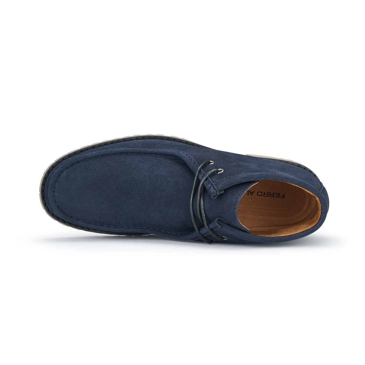 Men's Suede Moc-Toe Chukka Boots | Floyd by Ferro Aldo | Conal Footwear | Top-Down Angle View