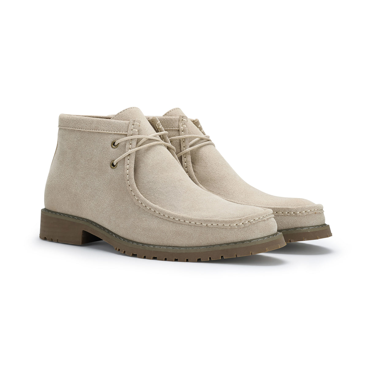 Men's Suede Moc-Toe Chukka Boots | Floyd by Ferro Aldo | Conal Footwear | Paired Angle View
