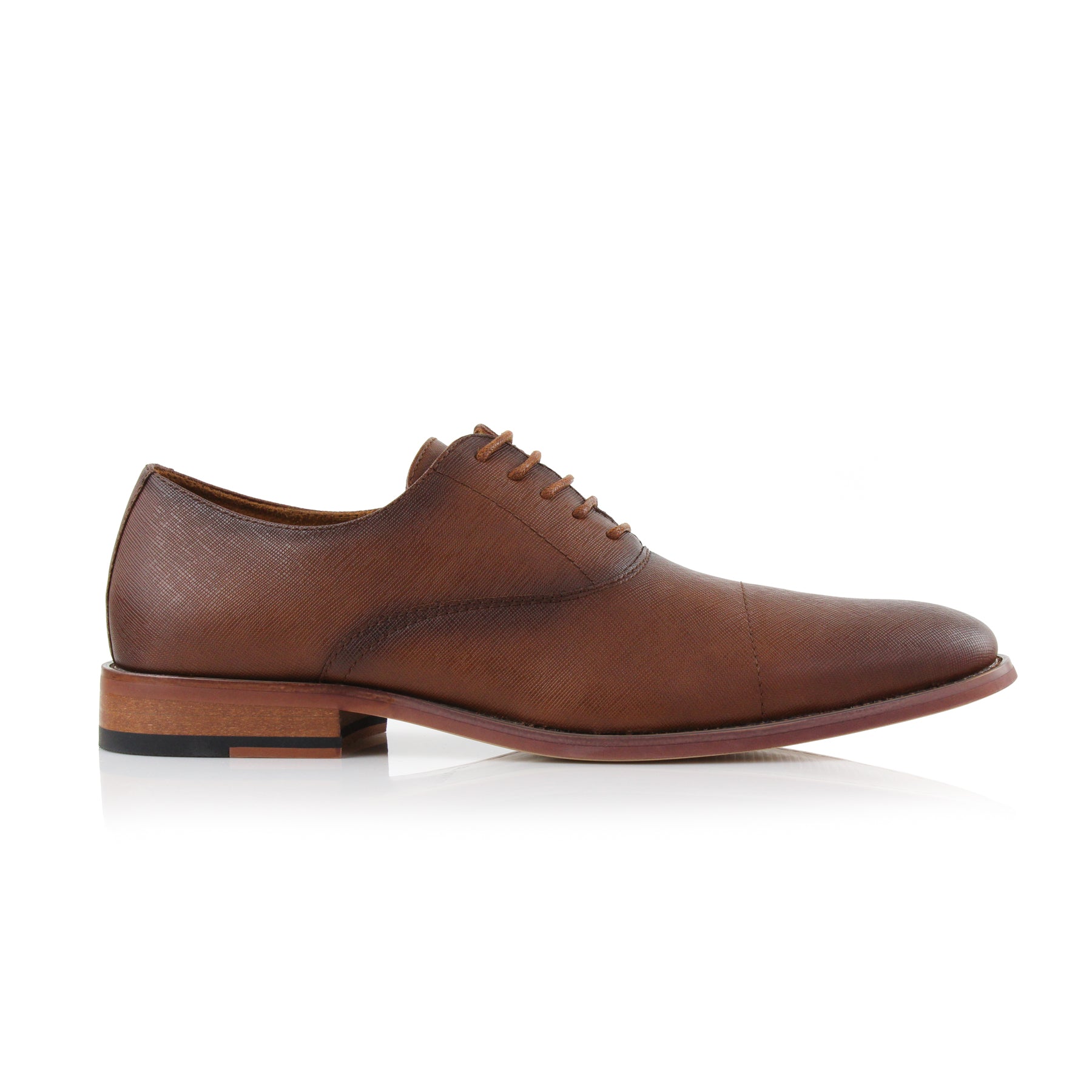 Embossed Burnished Oxfords | Garrett by Ferro Aldo | Conal Footwear | Outer Side Angle View
