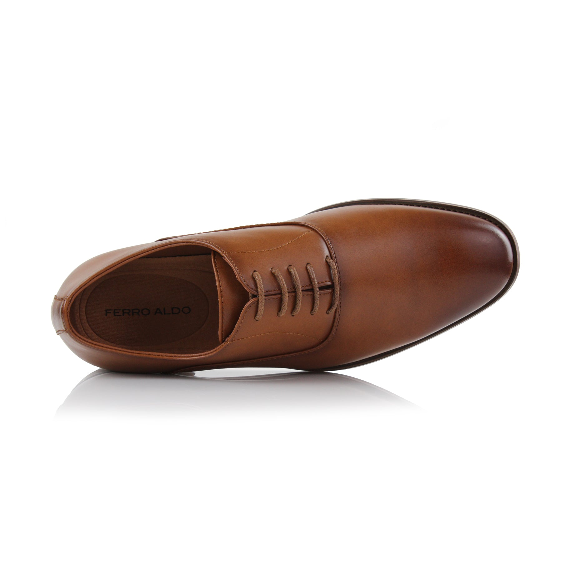 Burnished Leather Oxfords | George by Ferro Aldo | Conal Footwear | Top-Down Angle View