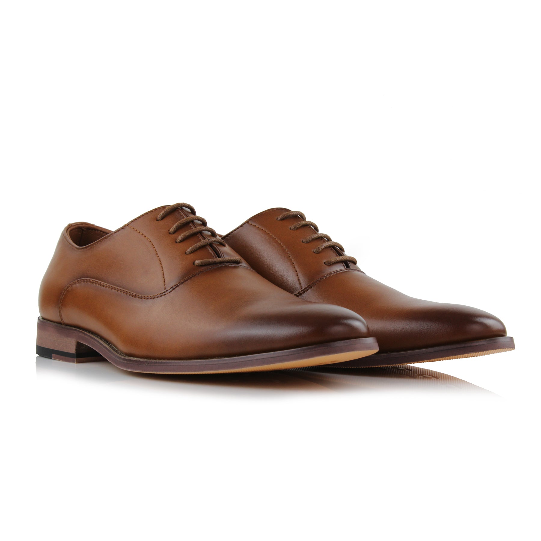 Burnished Leather Oxfords | George by Ferro Aldo | Conal Footwear | Paired Angle View