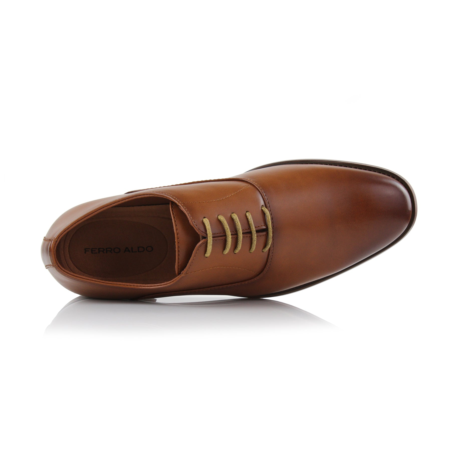Burnished Leather Oxfords | George by Ferro Aldo | Conal Footwear | Top-Down Angle View
