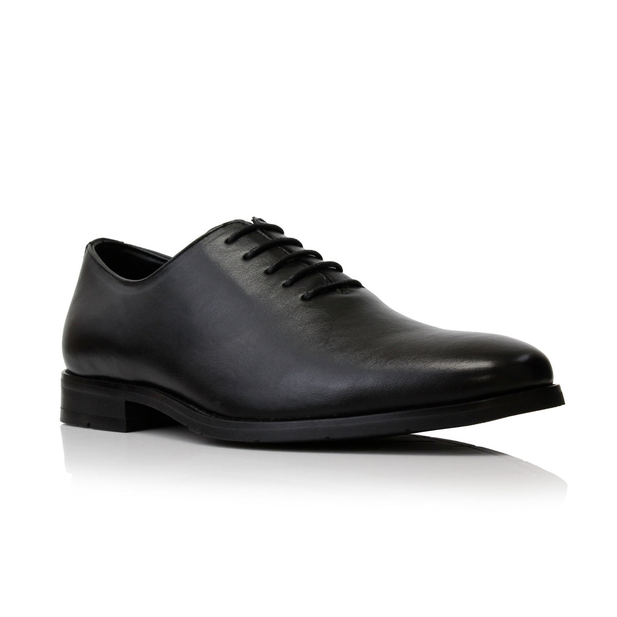 Geraldo Verdiny Men\'s Black Leather Shoes / Oxfords Size 10 SKU 5696 Wholecut Oxfords for Men | Glenn | Ferro Aldo Dress Shoes main image 3