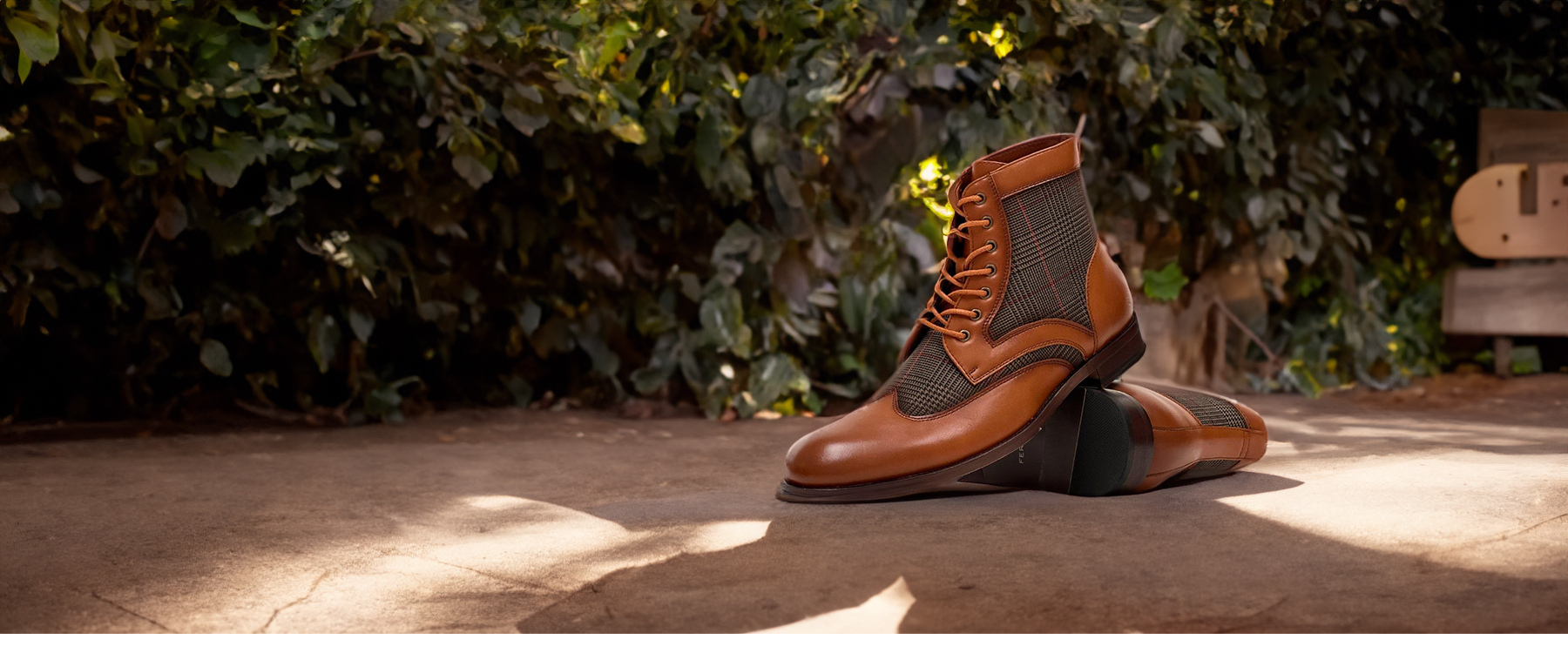 Gideon | New Release | Dapper, plaid combat boots | Conal Footwear