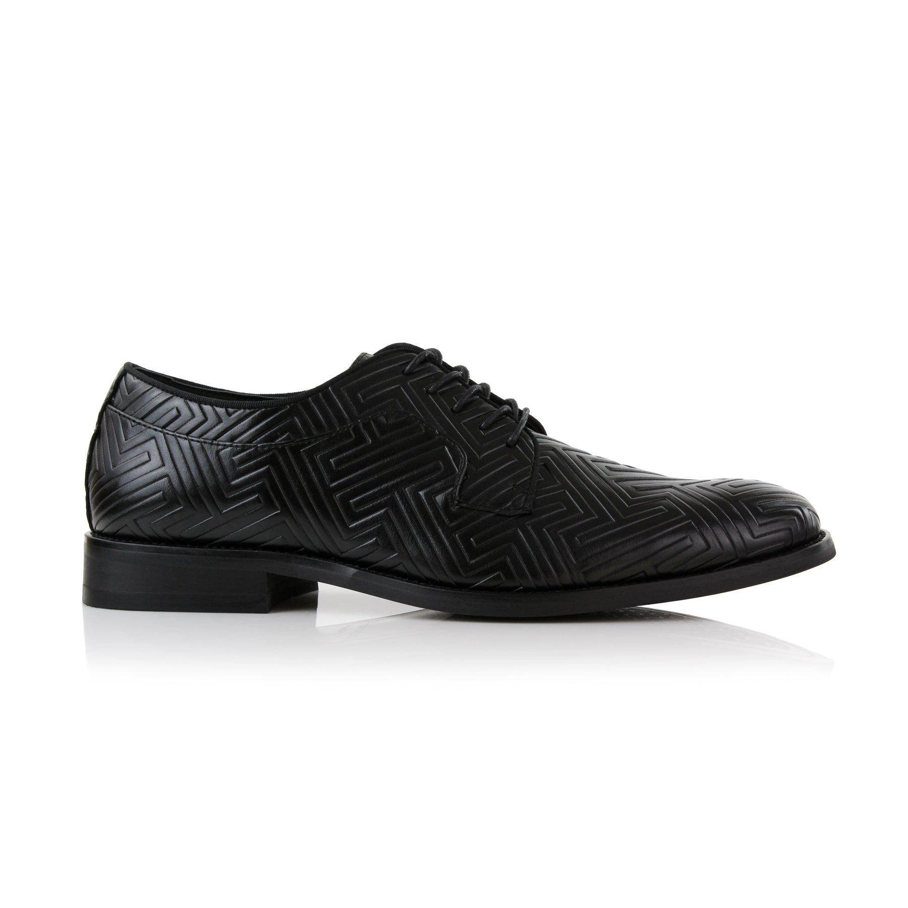 Embossed Pattern Derby Shoes | Jaxon by Ferro Aldo | Conal Footwear | Outer Side Angle View
