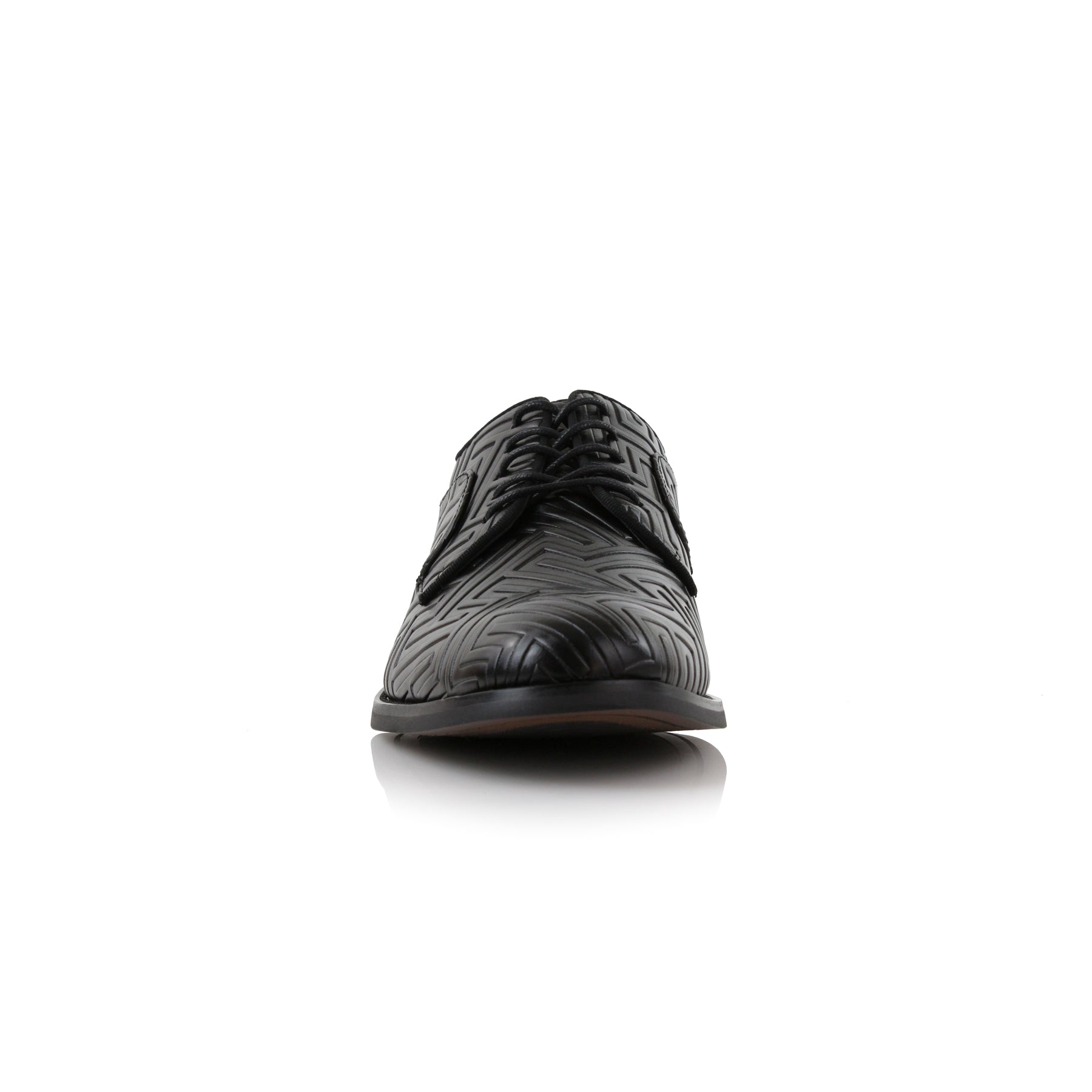 Embossed Pattern Derby Shoes | Jaxon by Ferro Aldo | Conal Footwear | Front Angle View