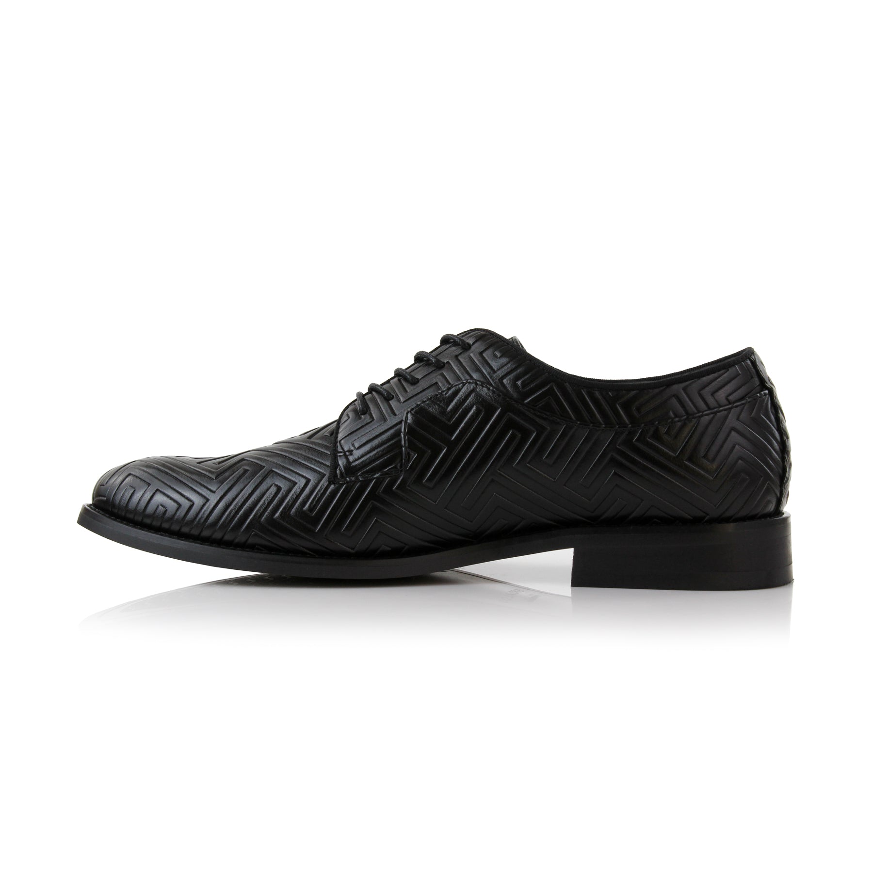 Embossed Pattern Derby Shoes | Jaxon by Ferro Aldo | Conal Footwear | Inner Side Angle View