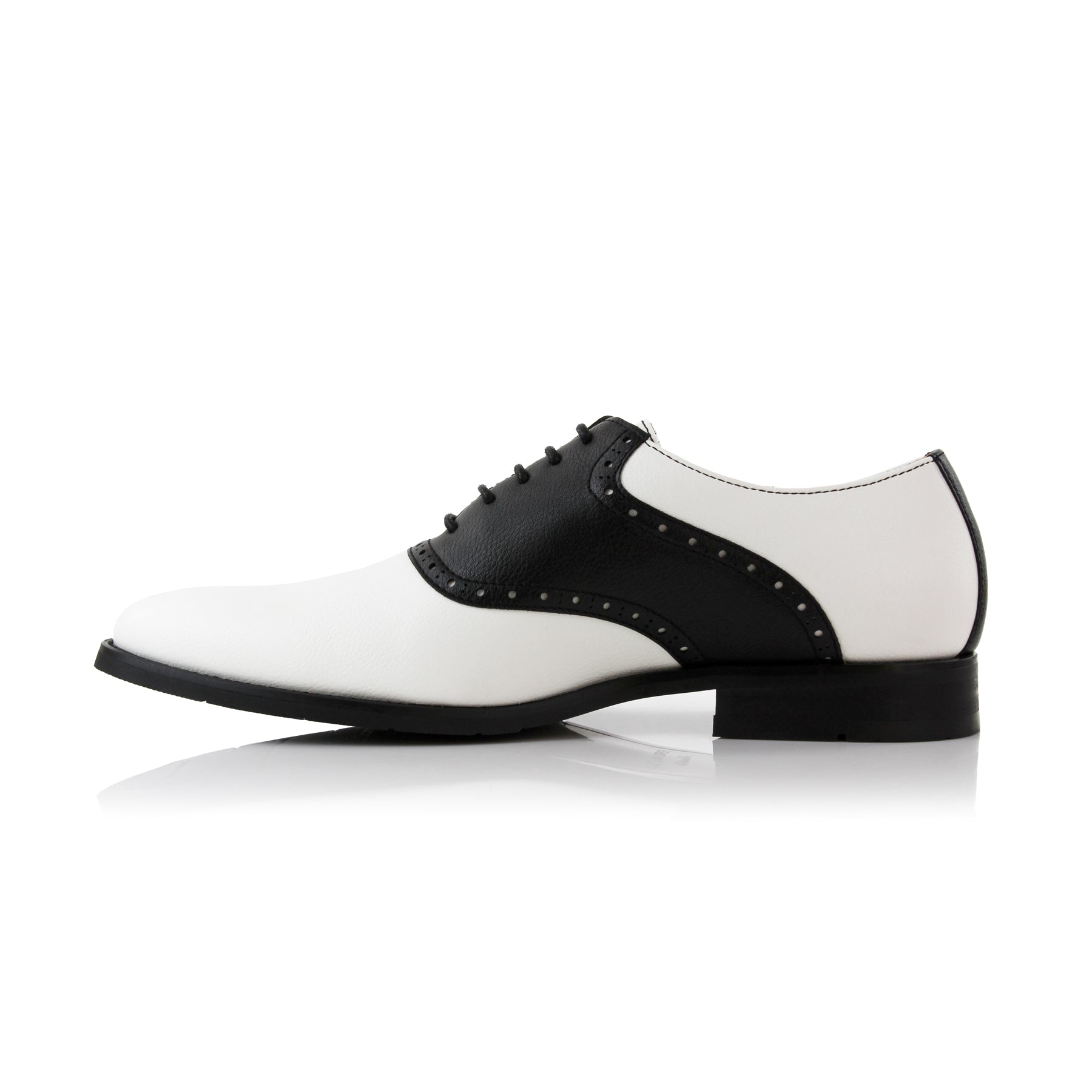 Two-Toned Perforated Oxfords | Jordan by Ferro Aldo | Conal Footwear | Inner Side Angle View