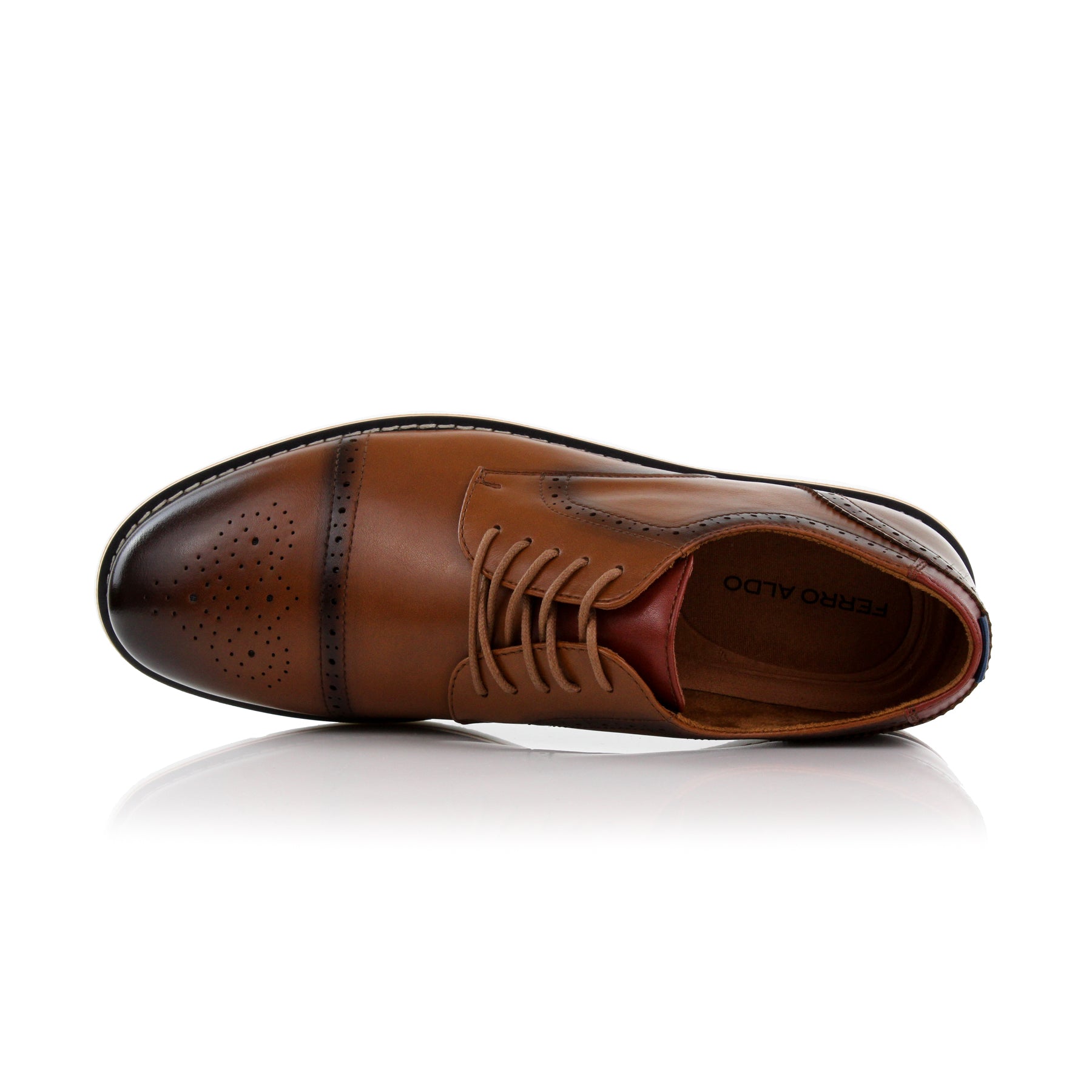Brogue Derby Sneakers | Kenneth by Ferro Aldo | Conal Footwear | Top-Down Angle View