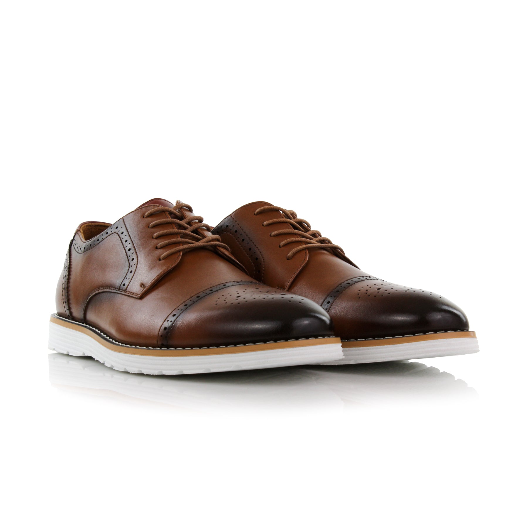 Brogue Derby Sneakers | Kenneth by Ferro Aldo | Conal Footwear | Paired Angle View