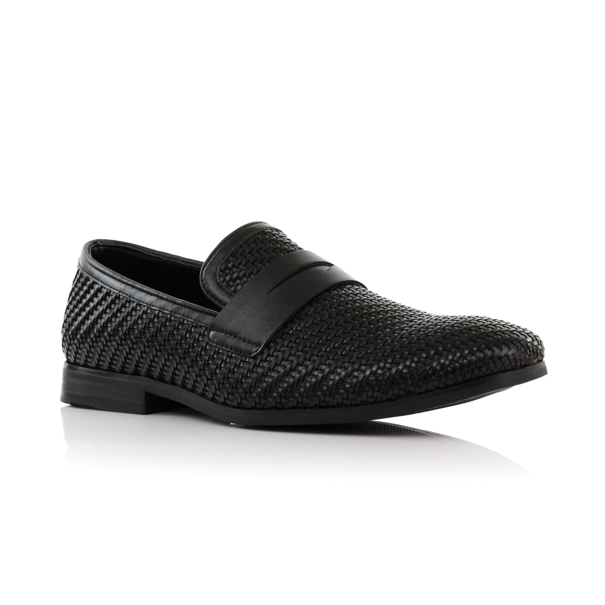 〽️Men\'s Black Ferro Aldo Collection Slip On Penny for Driving Moccasins Loafer Amazon.com | Ferro Aldo Men main image 3