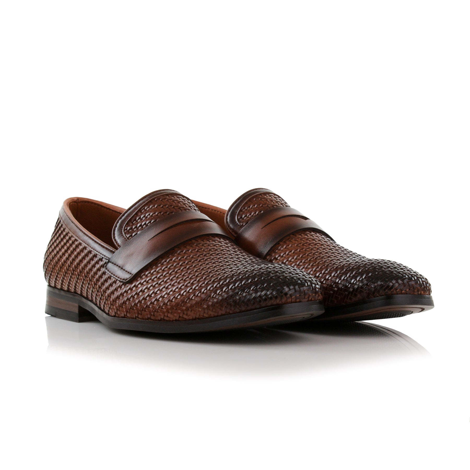 Burnished Woven Loafers | Louie by Ferro Aldo | Conal Footwear | Paired Angle View