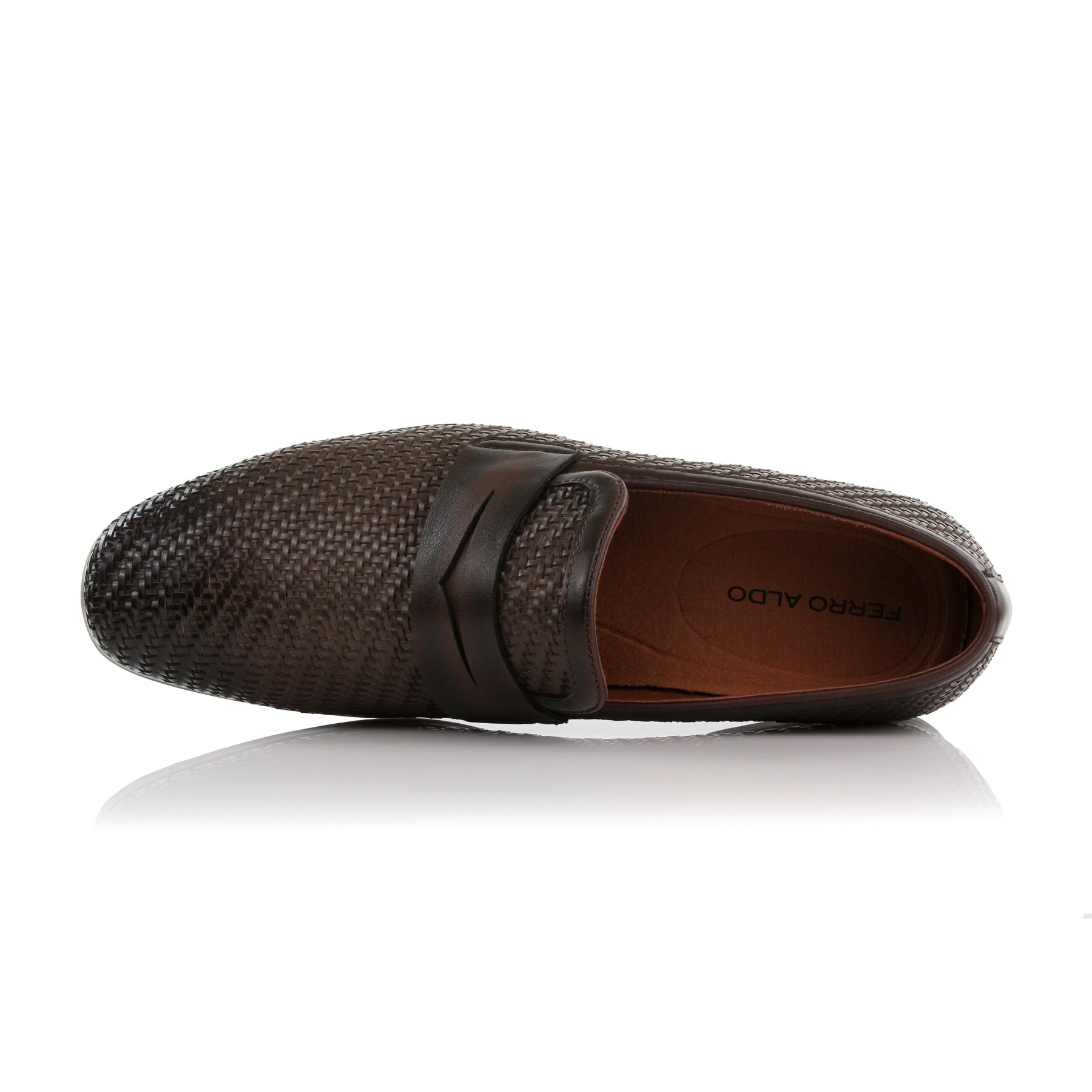 Burnished Woven Loafers | Louie by Ferro Aldo | Conal Footwear | Top-Down Angle View