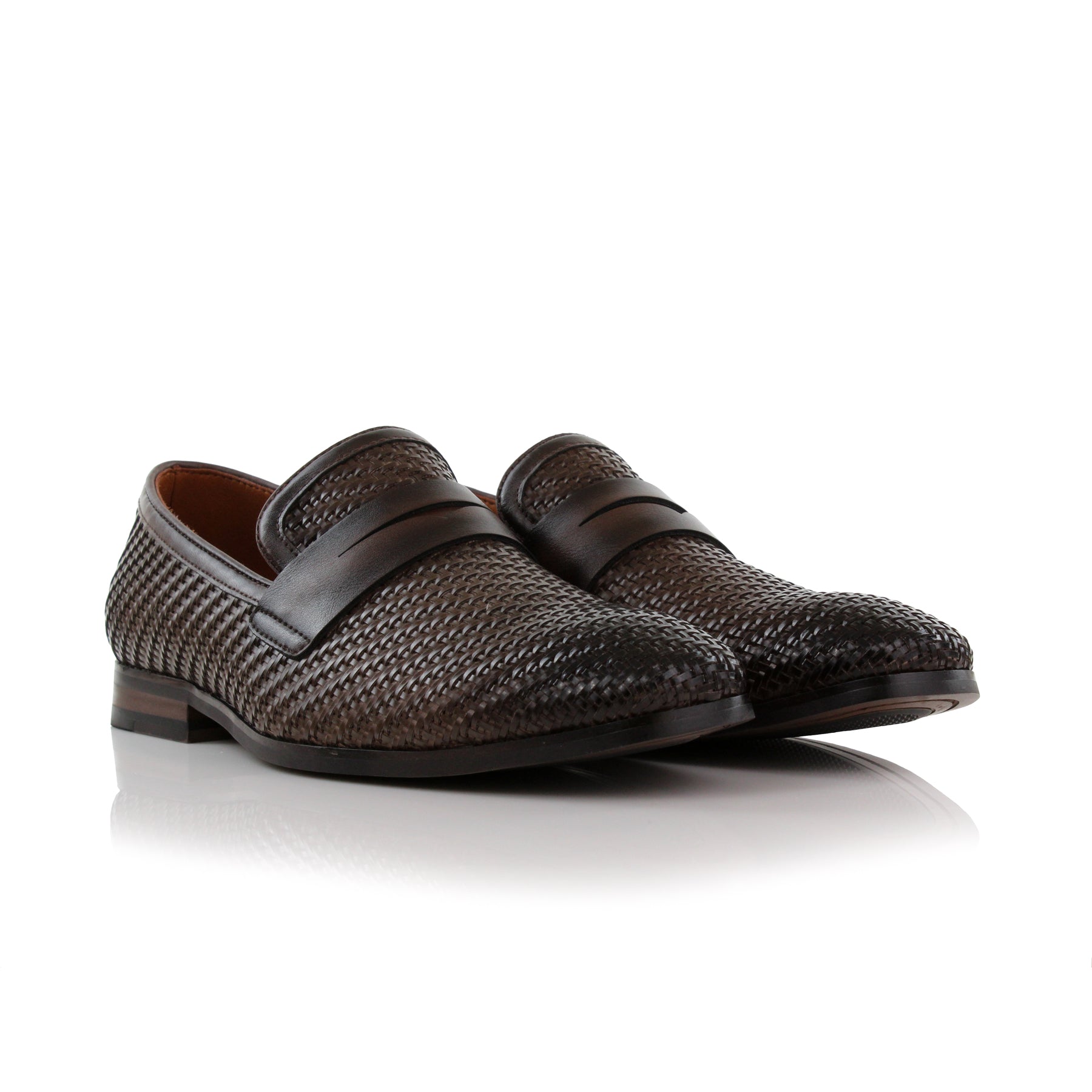 Burnished Woven Loafers | Louie by Ferro Aldo | Conal Footwear | Paired Angle View