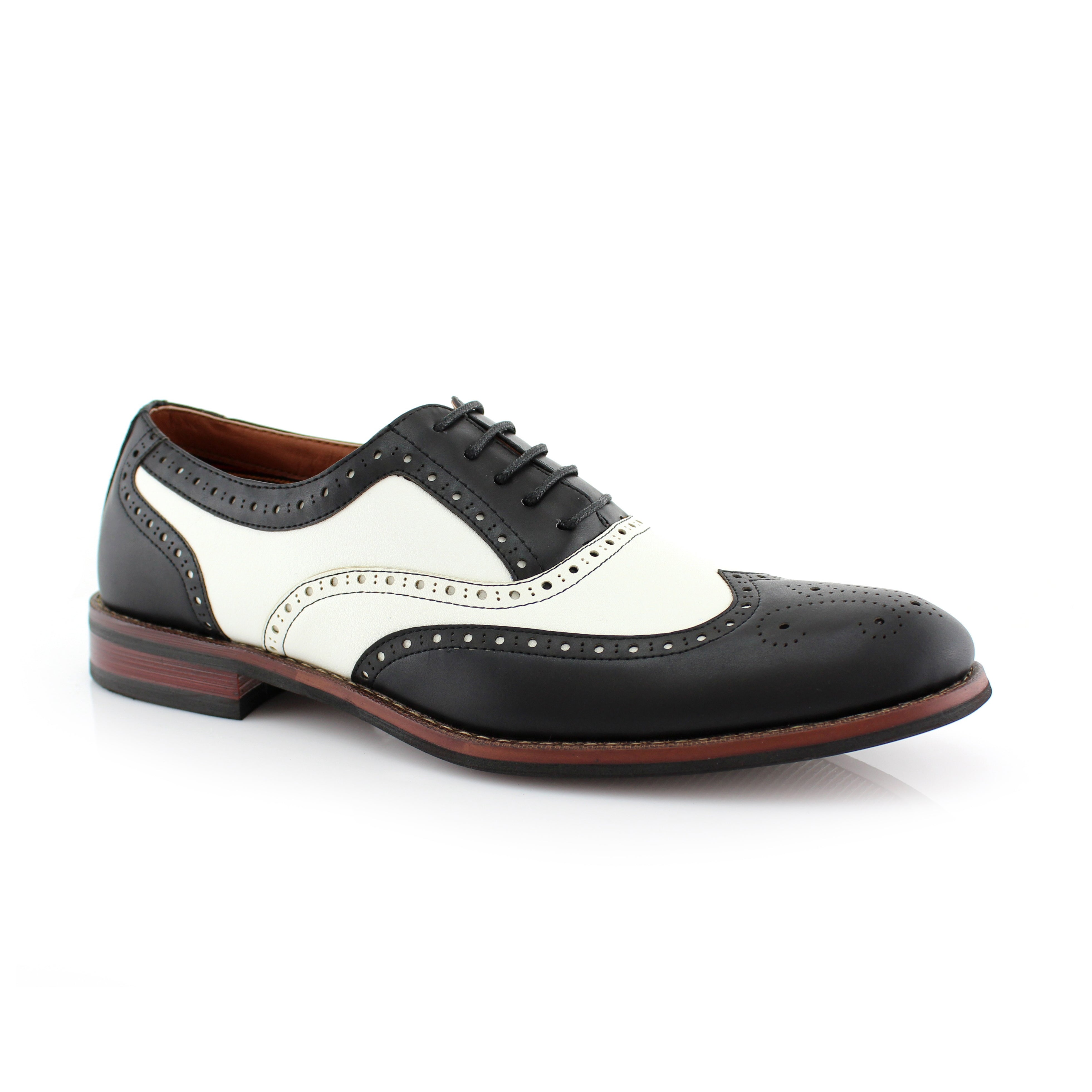Two-Toned Brogue Wingtip Oxfords | Arthur by Ferro Aldo | Conal Footwear | Main Angle View