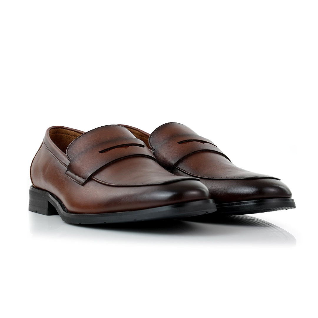 Ferro Aldo Men's Sleek Modern Penny Loafers | Mateo in Espresso