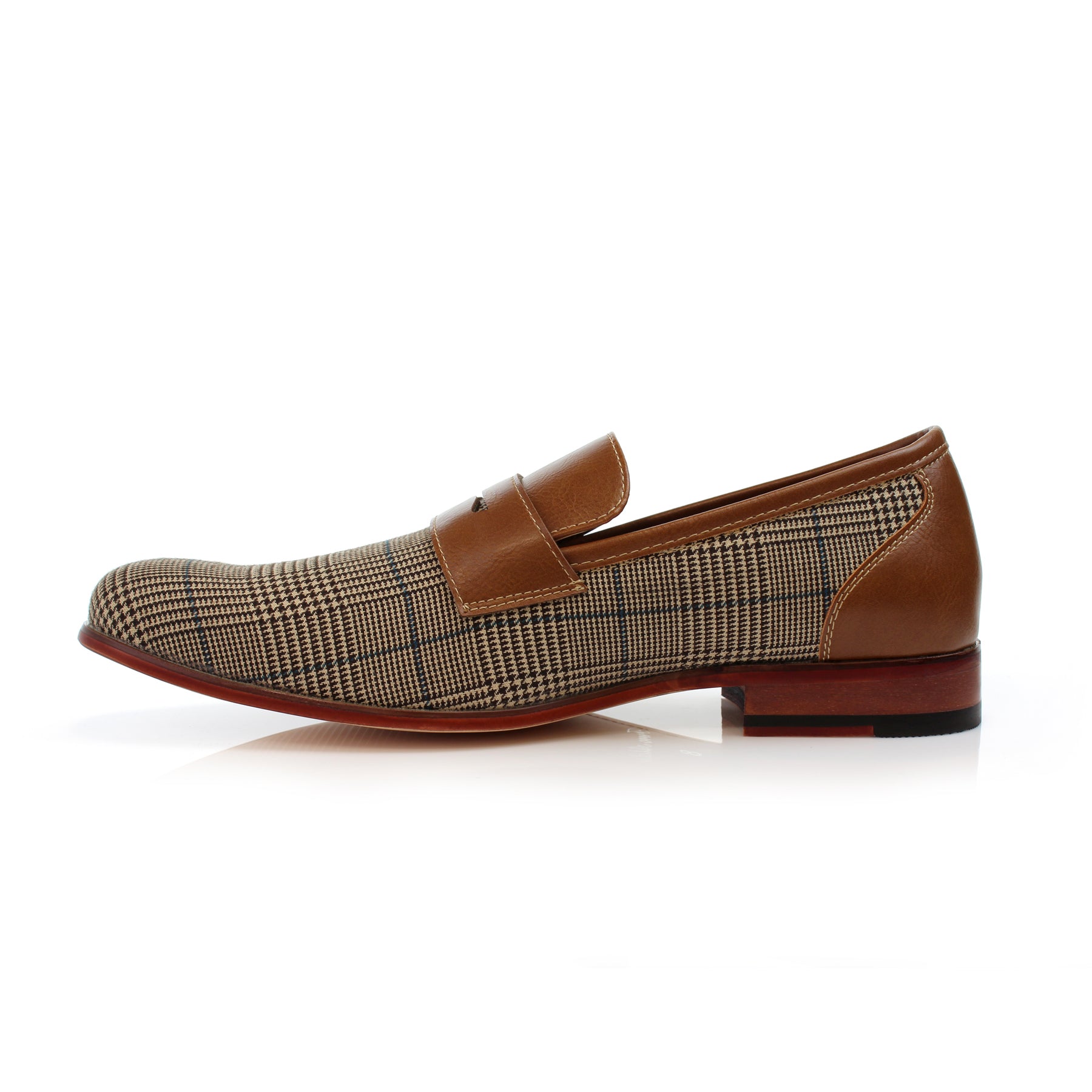Plaid Loafers | Sidney by Ferro Aldo | Conal Footwear | inner Side Angle View