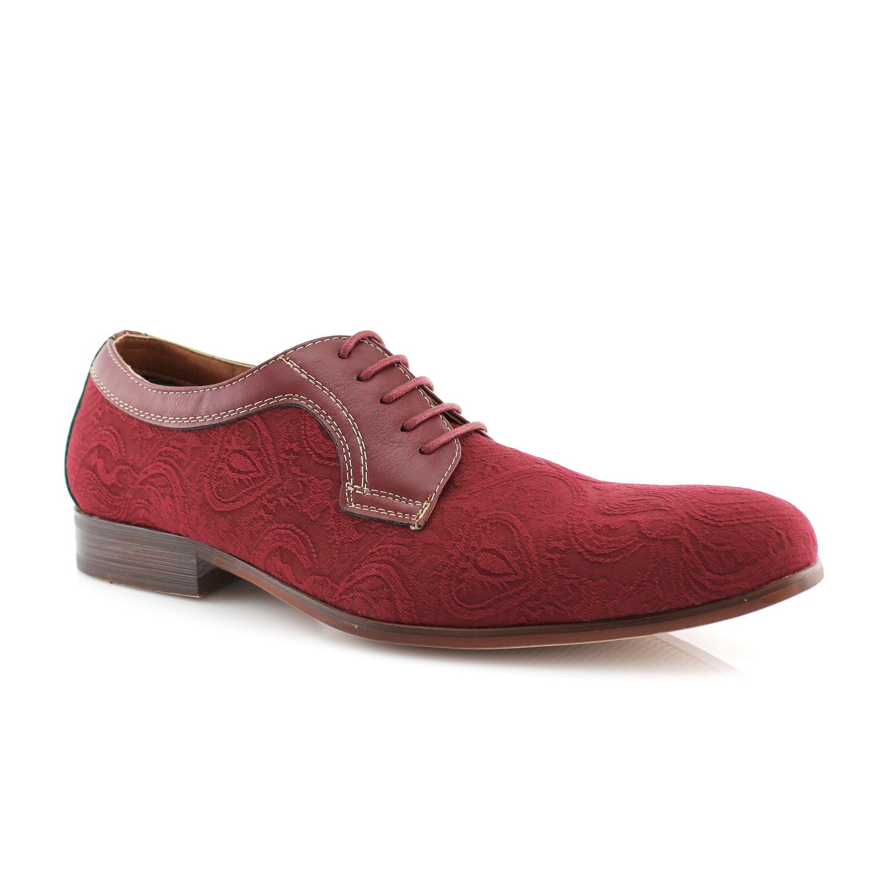 Duo-Textured Embossed Derby Shoes | William by Ferro Aldo | Conal Footwear | Main Angle View