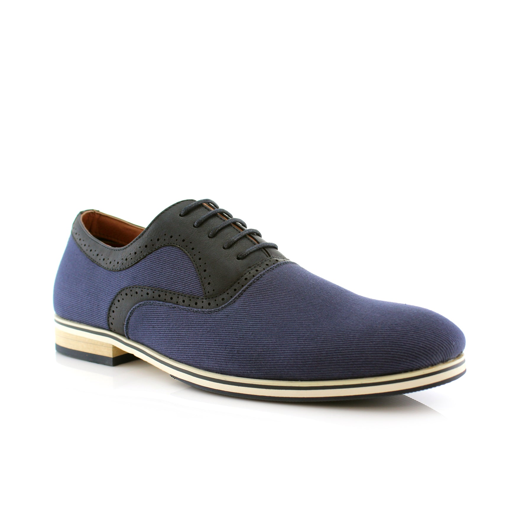 Duo-Textured Casual Oxfords | Edmonds by Ferro Aldo | Conal Footwear | Main Angle View