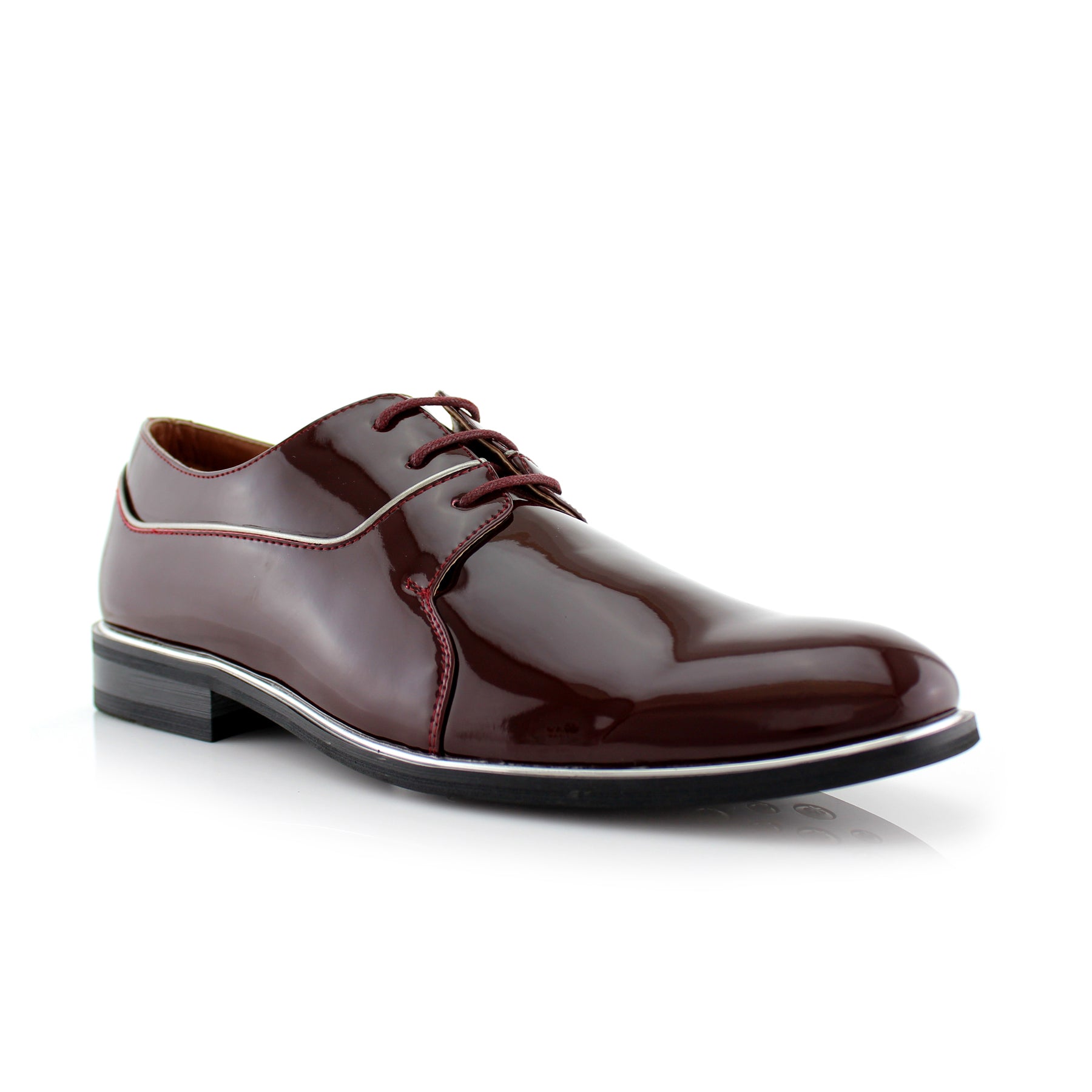 Patent Leather Derby Shoes | Liam by Ferro Aldo | Conal Footwear | Main Angle View
