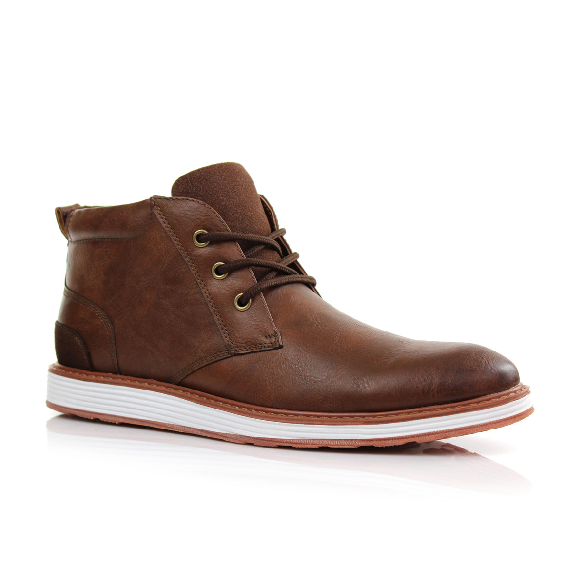 Majestic Collection Memory Foam Brown Leather Men\'s Ankle Shoes Majestic Collection Memory Foam Leather Shoes | Mercari main image 2
