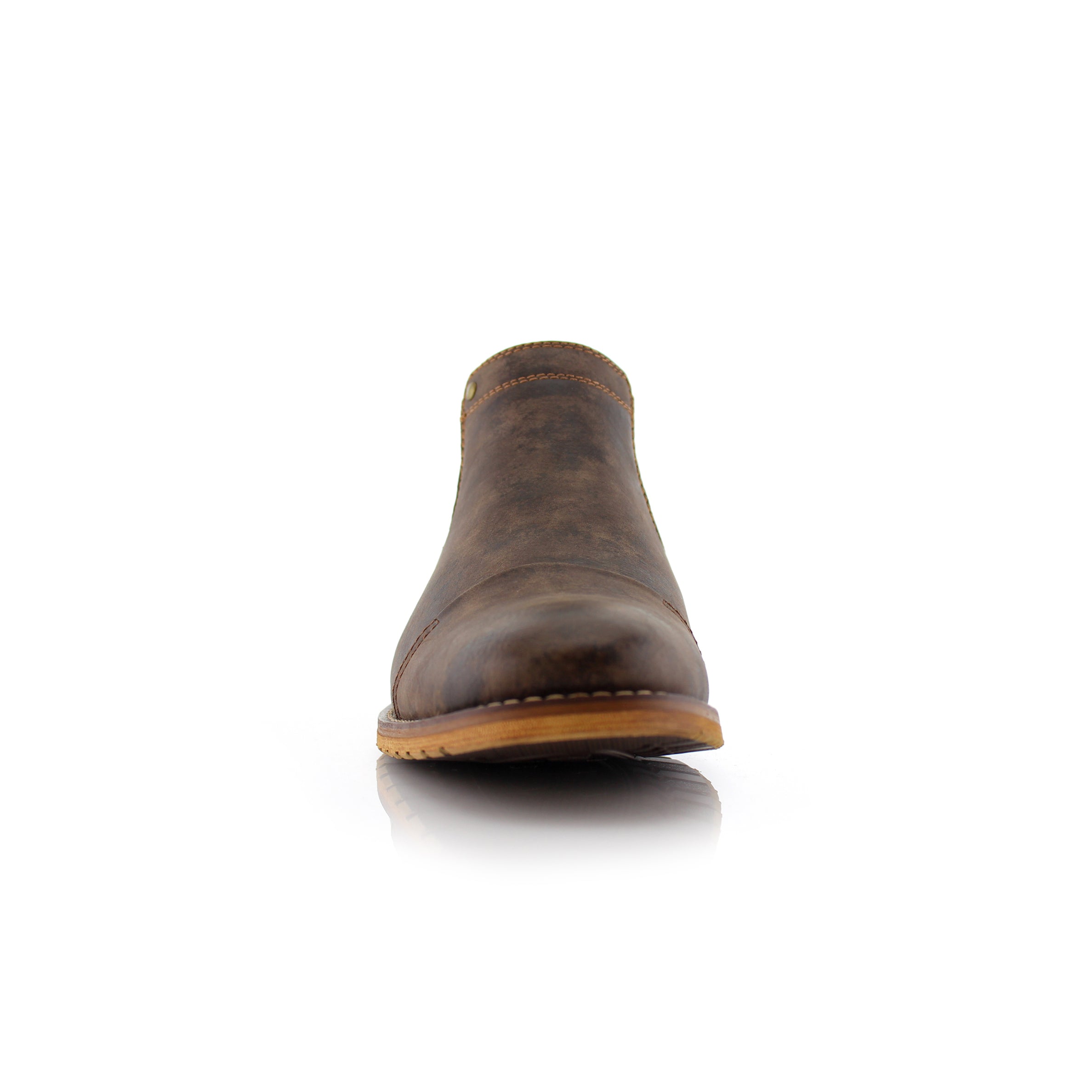 Burnished Chelsea Boots | Sterling by Ferro Aldo | Conal Footwear | Front Angle View