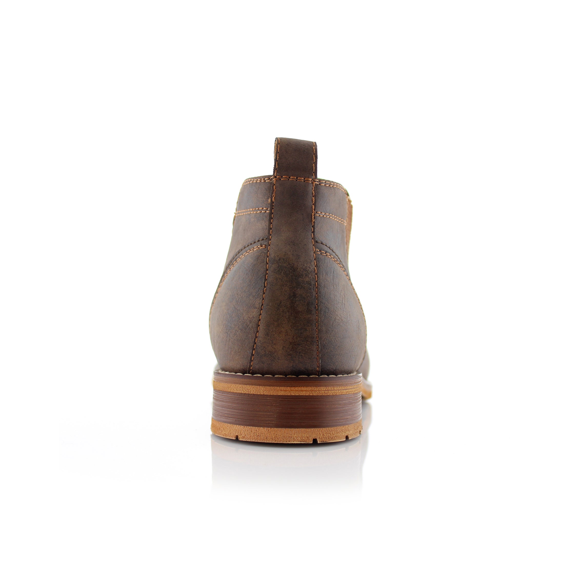 Burnished Chelsea Boots | Sterling by Ferro Aldo | Conal Footwear | Back Angle View