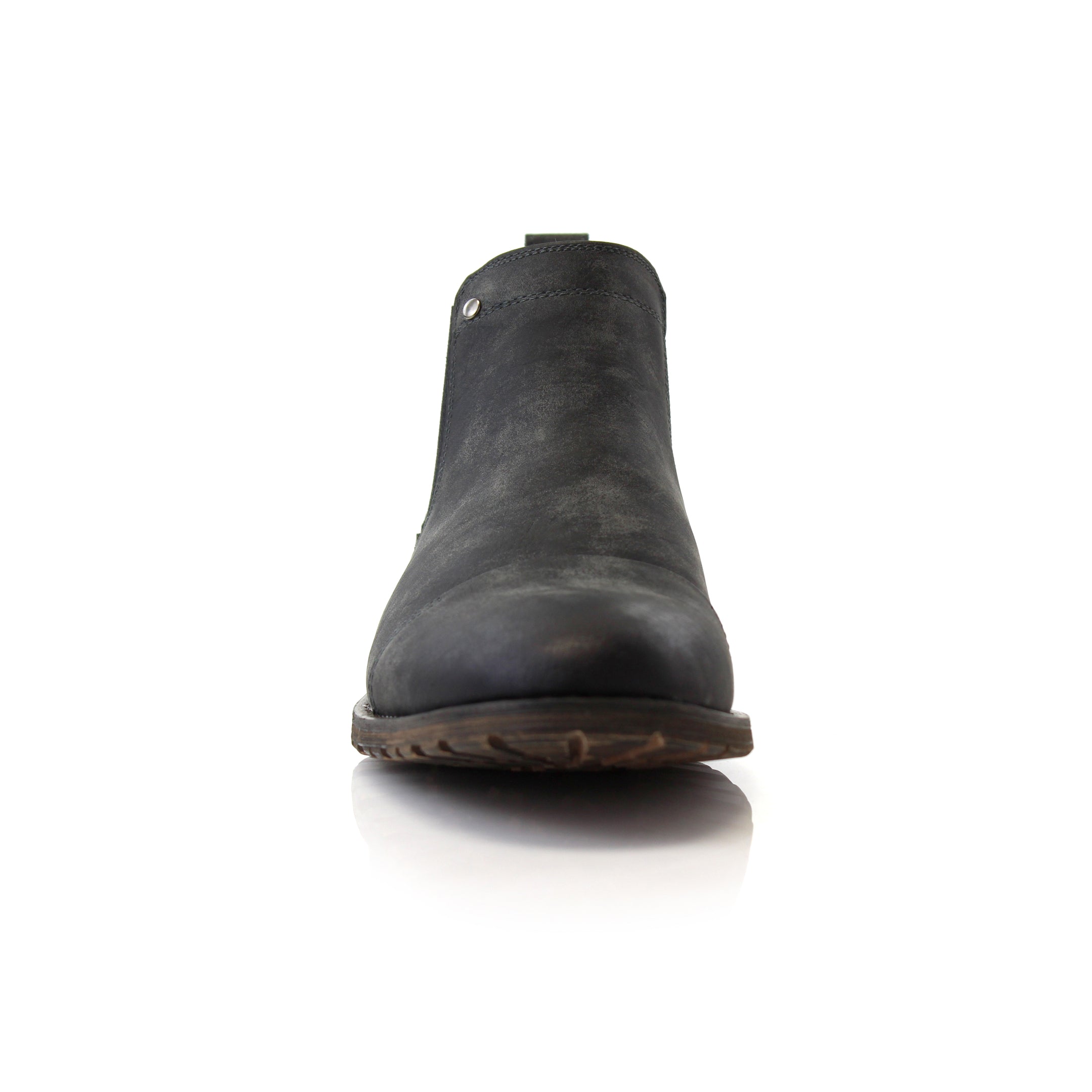 Burnished Chelsea Boots | Sterling by Ferro Aldo | Conal Footwear | Front Angle View