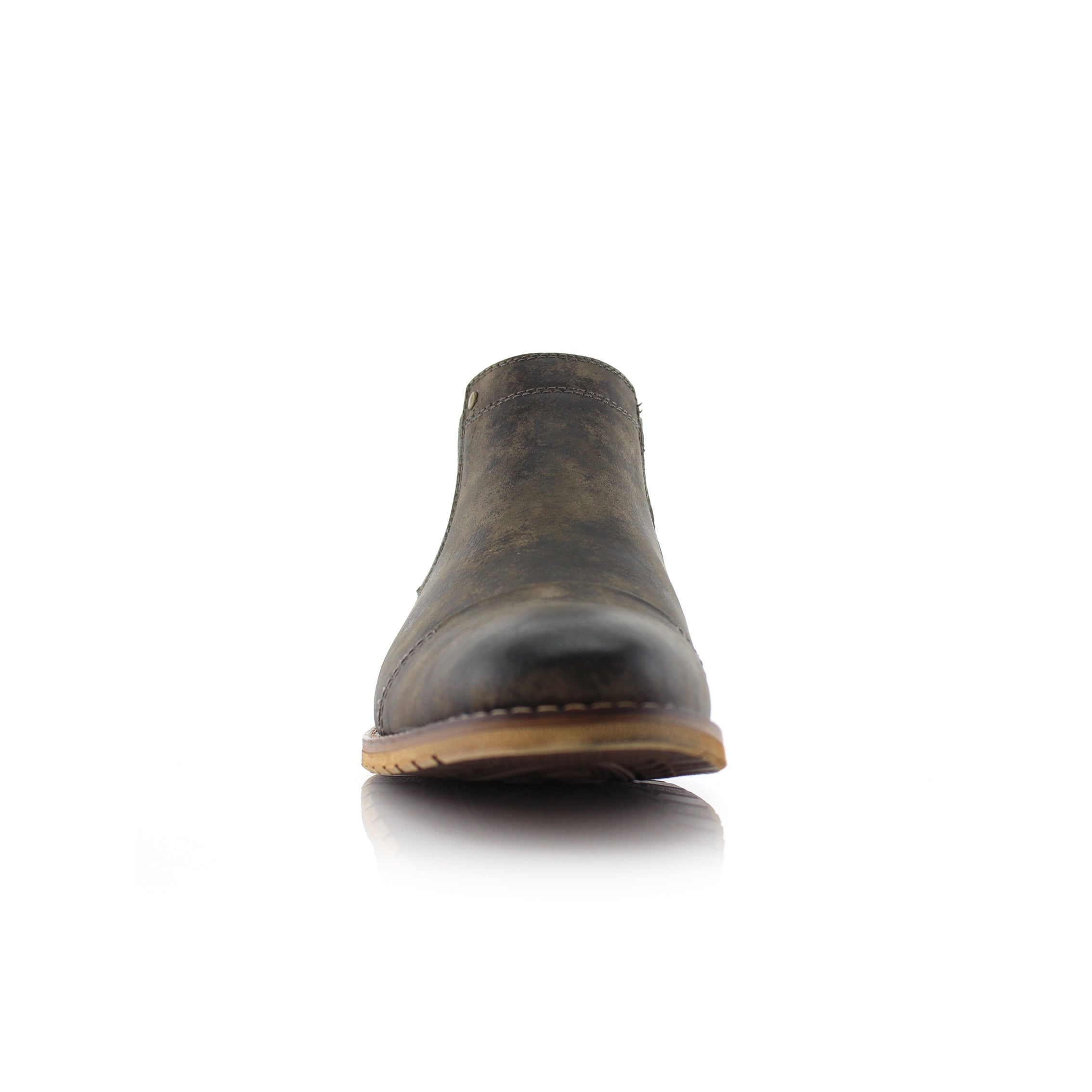 Burnished Chelsea Boots | Sterling by Ferro Aldo | Conal Footwear | Front Angle View