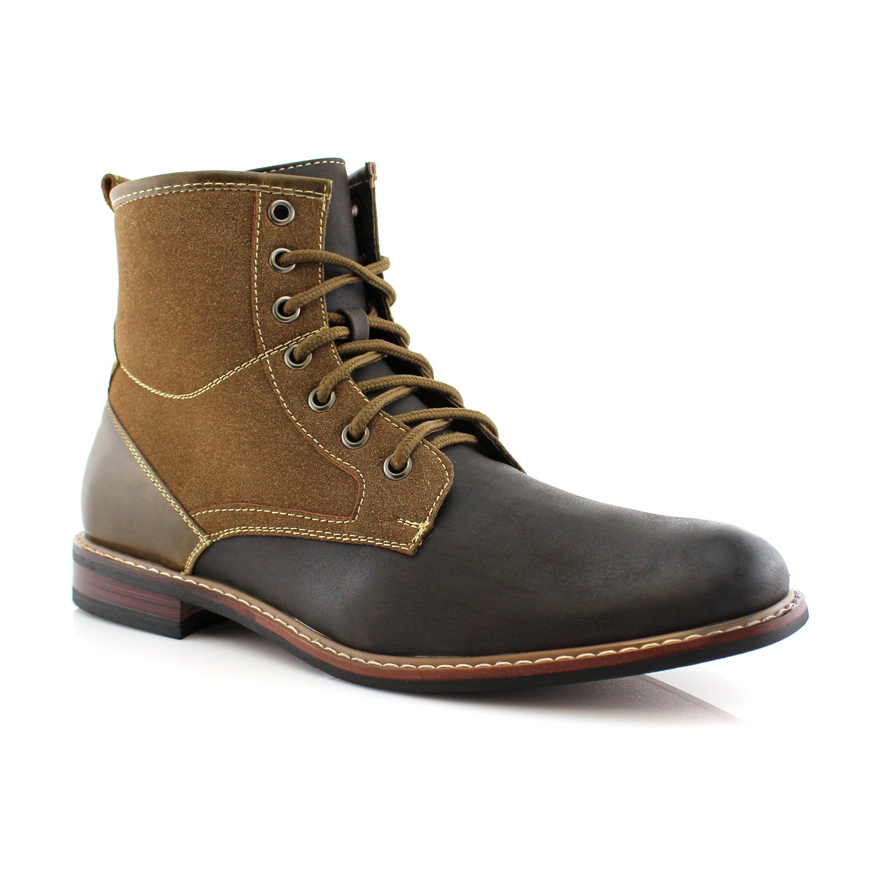 Duo-Textured Two-Toned Boots | Lenny by Ferro Aldo | Conal Footwear | Main Angle View