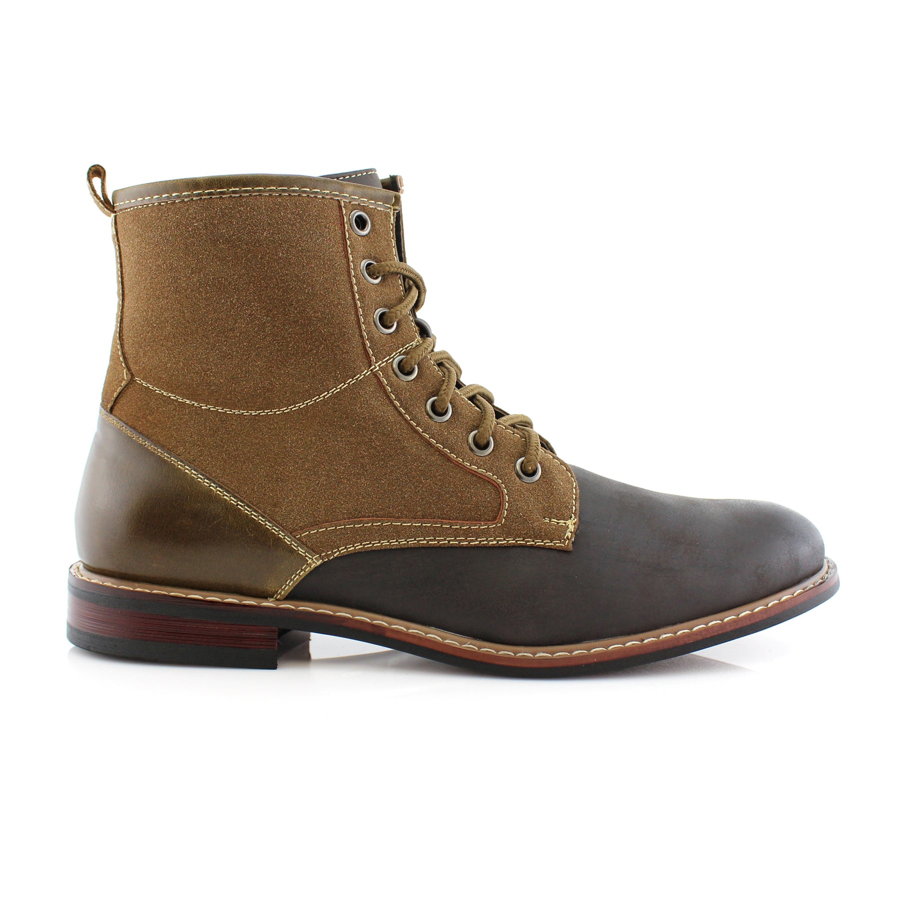 Duo-Textured Two-Toned Boots | Lenny by Ferro Aldo | Conal Footwear | Outer Side Angle View