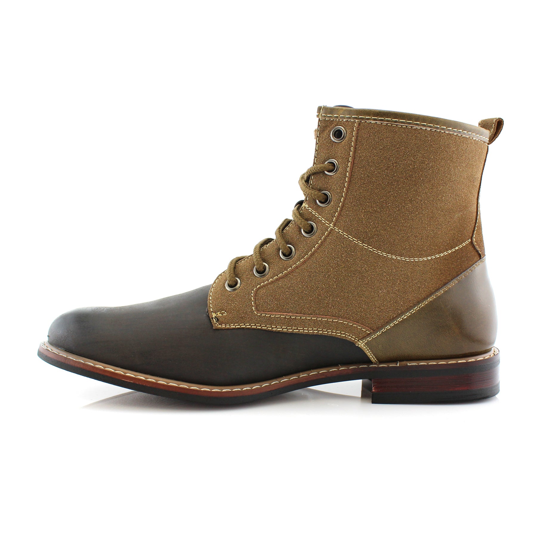 Duo-Textured Two-Toned Boots | Lenny by Ferro Aldo | Conal Footwear | Inner Side Angle View