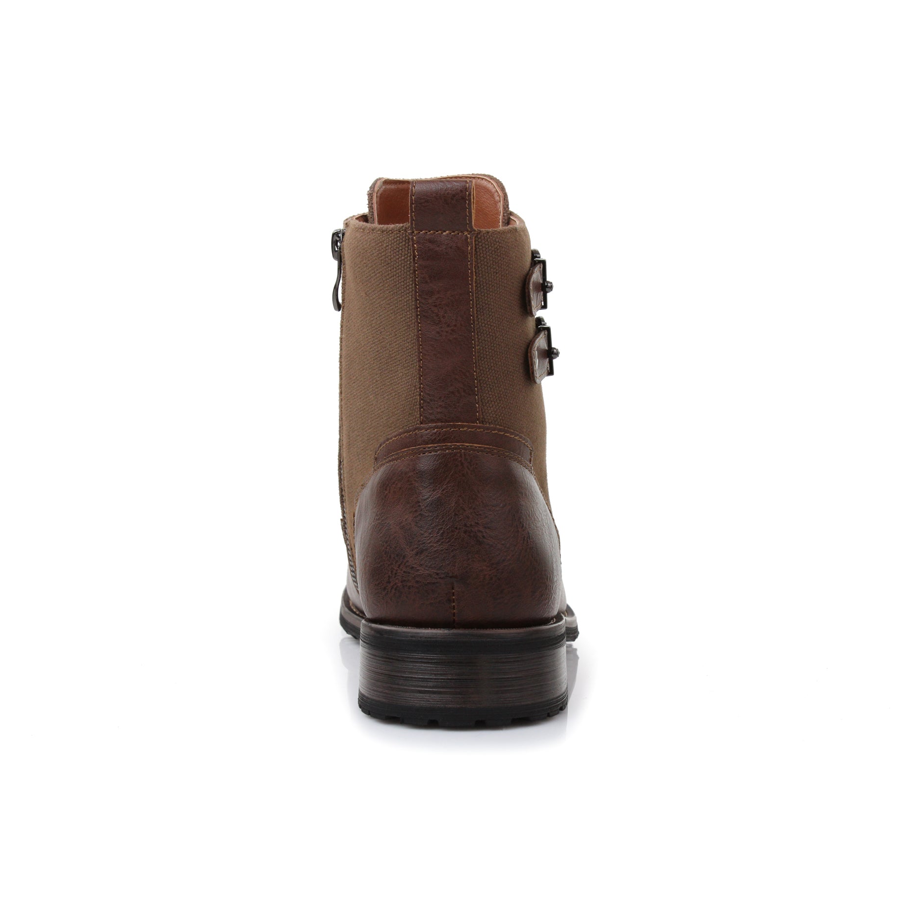 Duo-Textured Combat Boots | Mitch by Polar Fox | Conal Footwear | Back Angle View