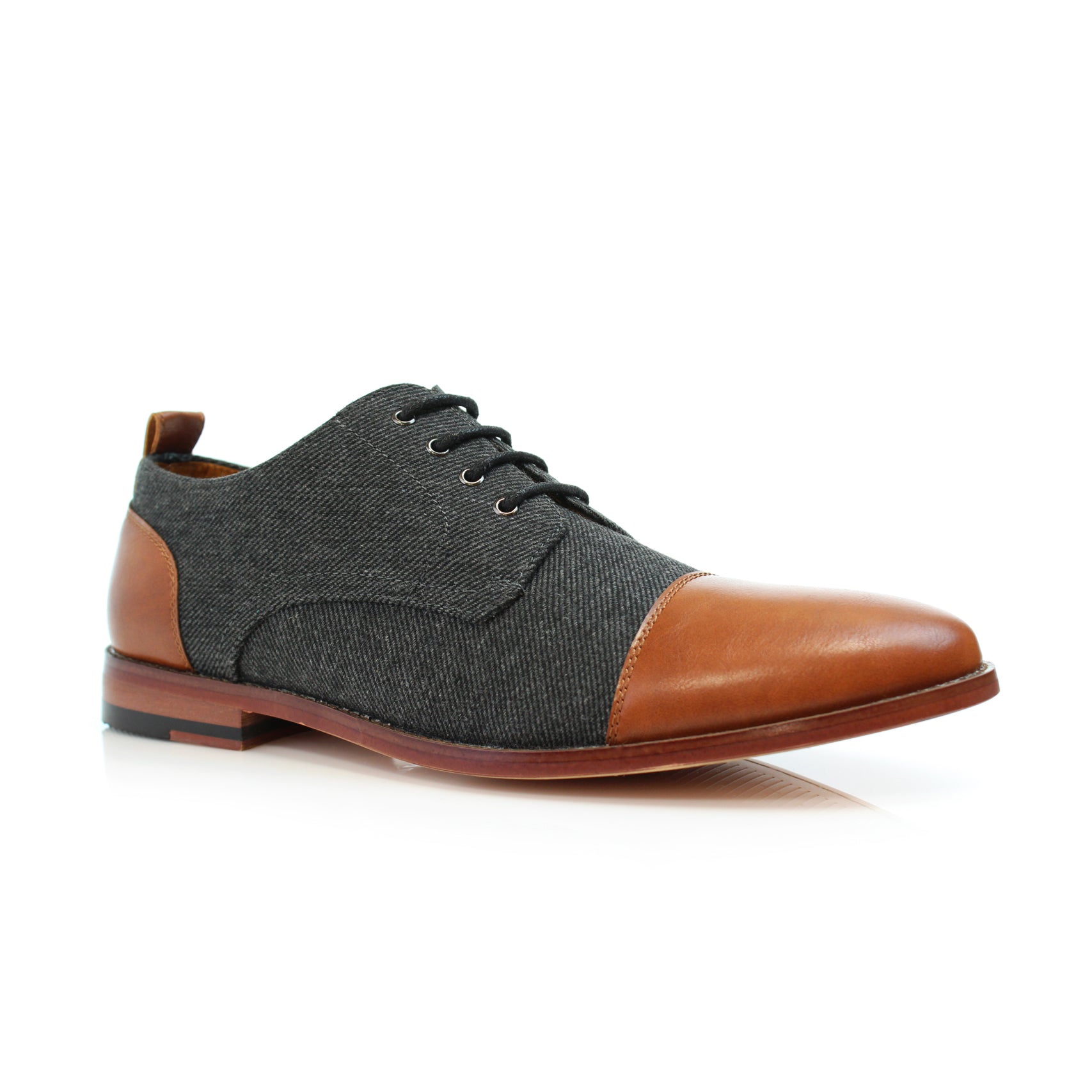 Duo-textured Woolen Derby Dress Shoes | Clifford by Polar Fox | Conal Footwear | Main Angle View