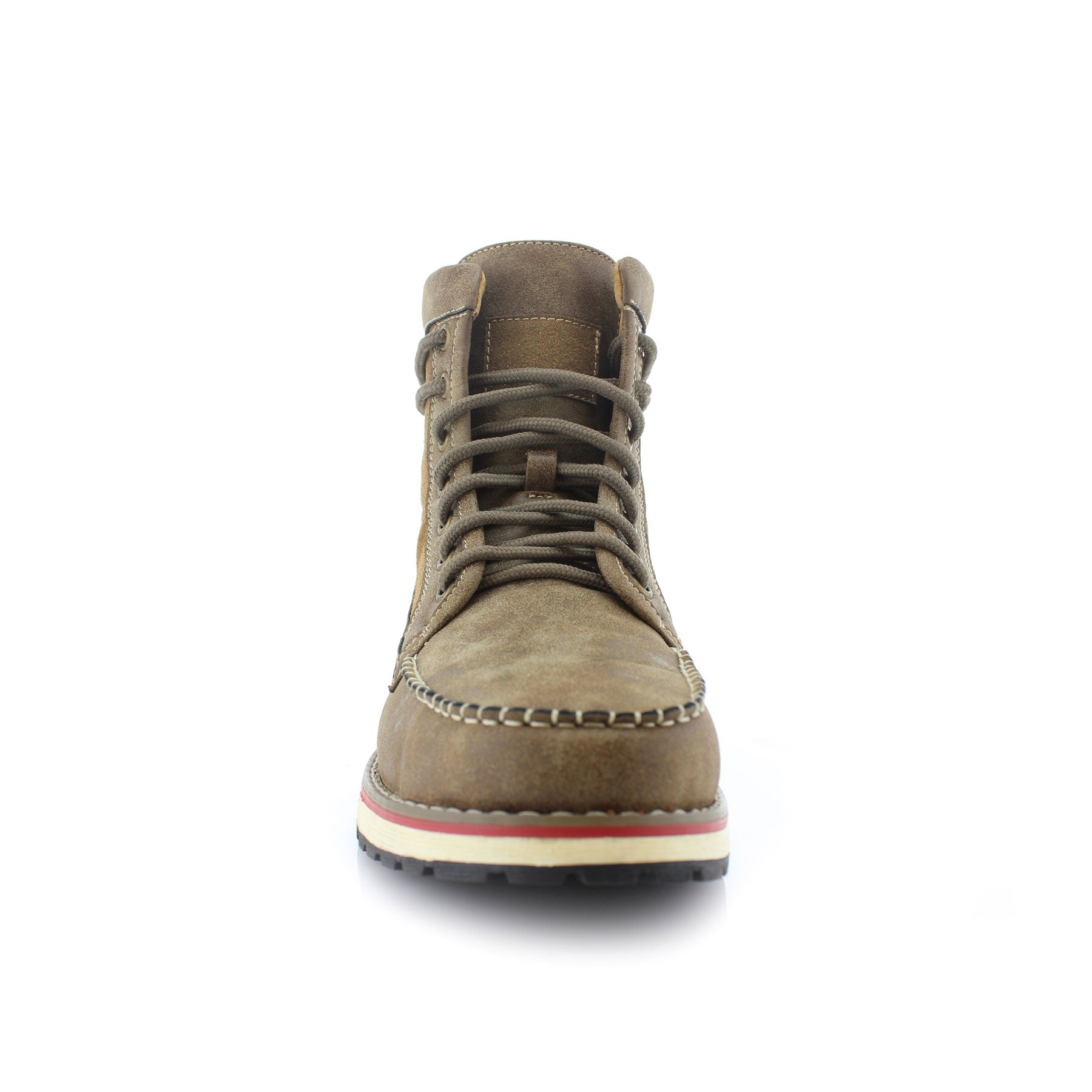 Moccasin-Style Moc-Toe Boots | Jasper by Polar Fox | Conal Footwear | Front Angle View