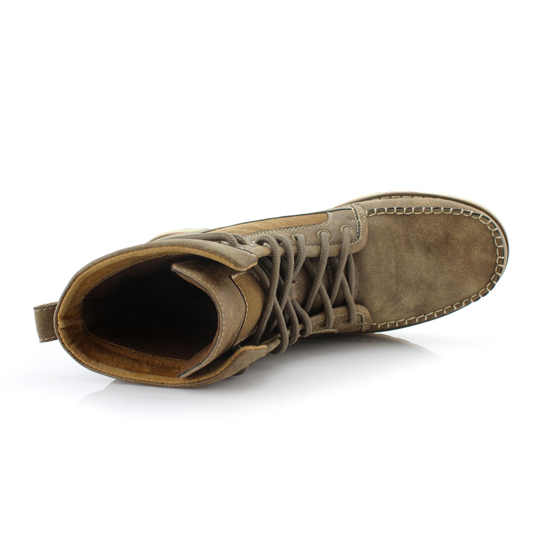 Moccasin-Style Moc-Toe Boots | Jasper by Polar Fox | Conal Footwear | Top-Down Angle View