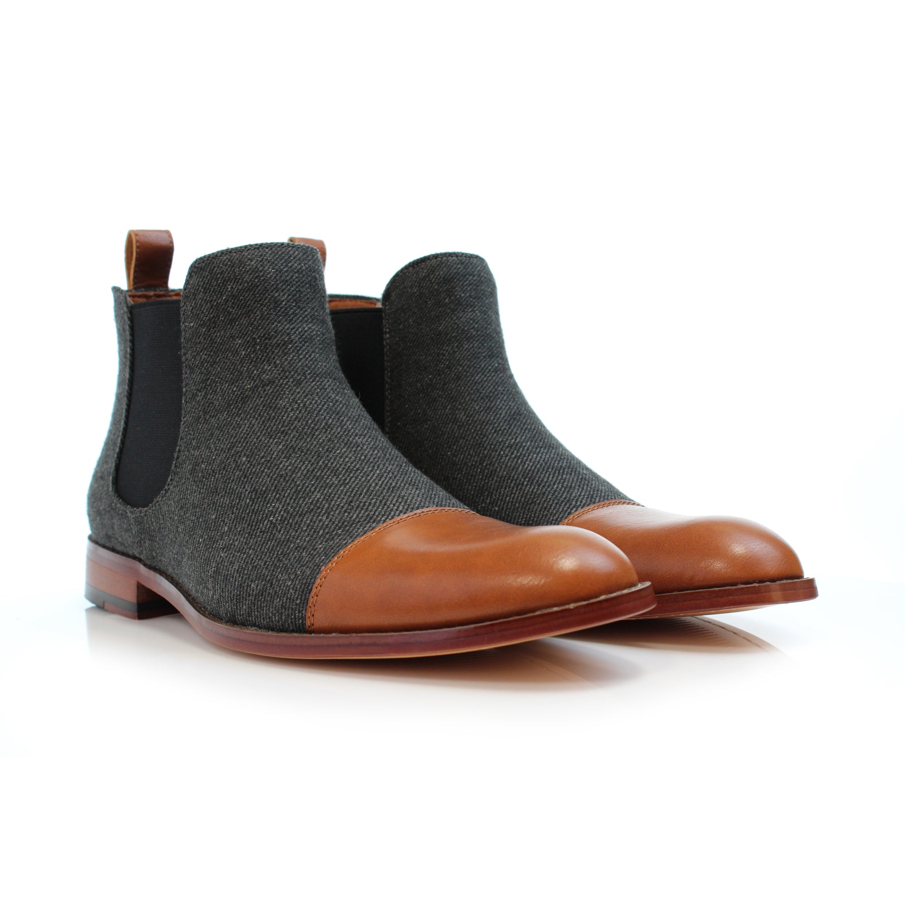 Duo-Textured Chelsea Boots | Forbes by Polar Fox | Conal Footwear | Paired Angle View
