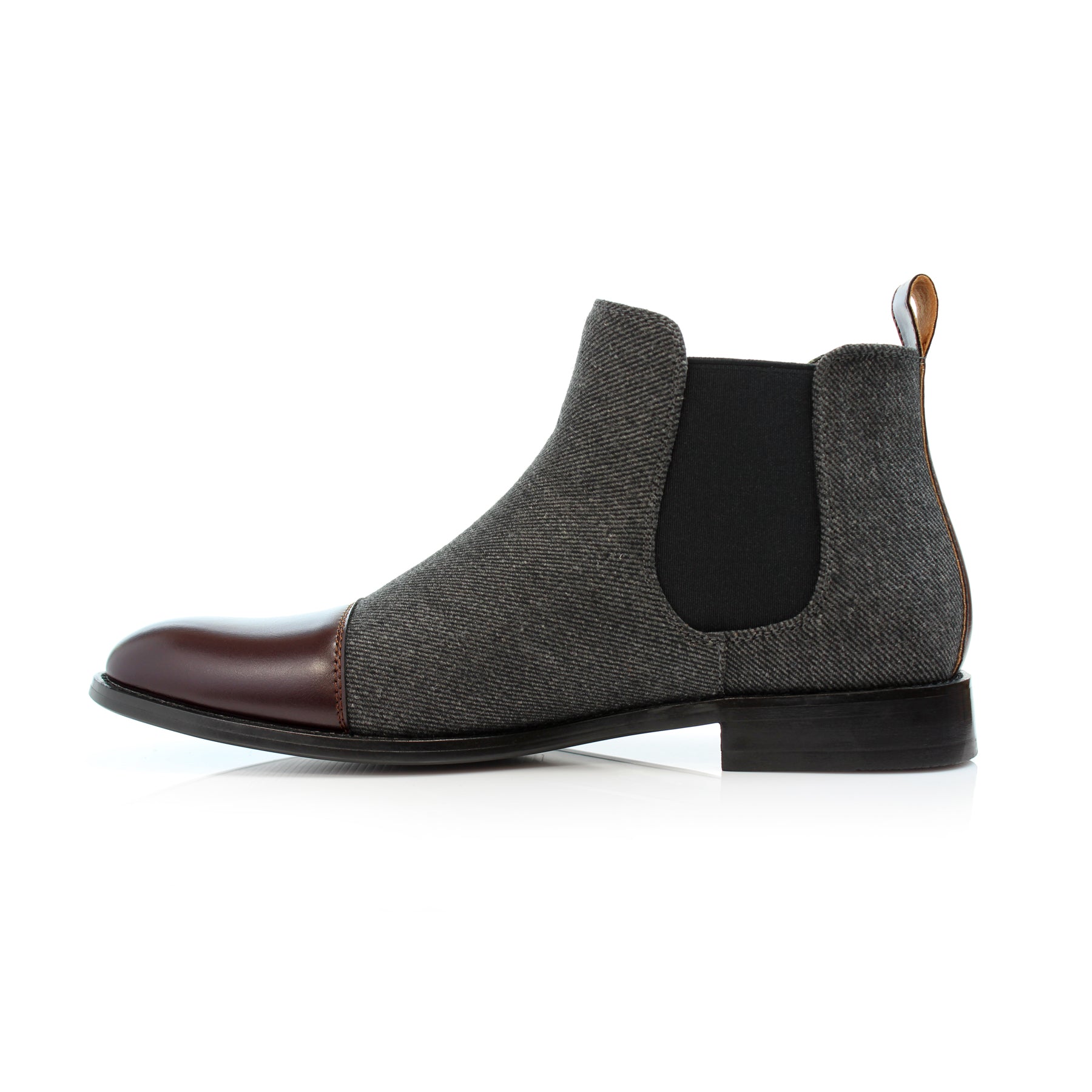 Duo-Textured Chelsea Boots | Forbes by Polar Fox | Conal Footwear | Inner Side Angle View