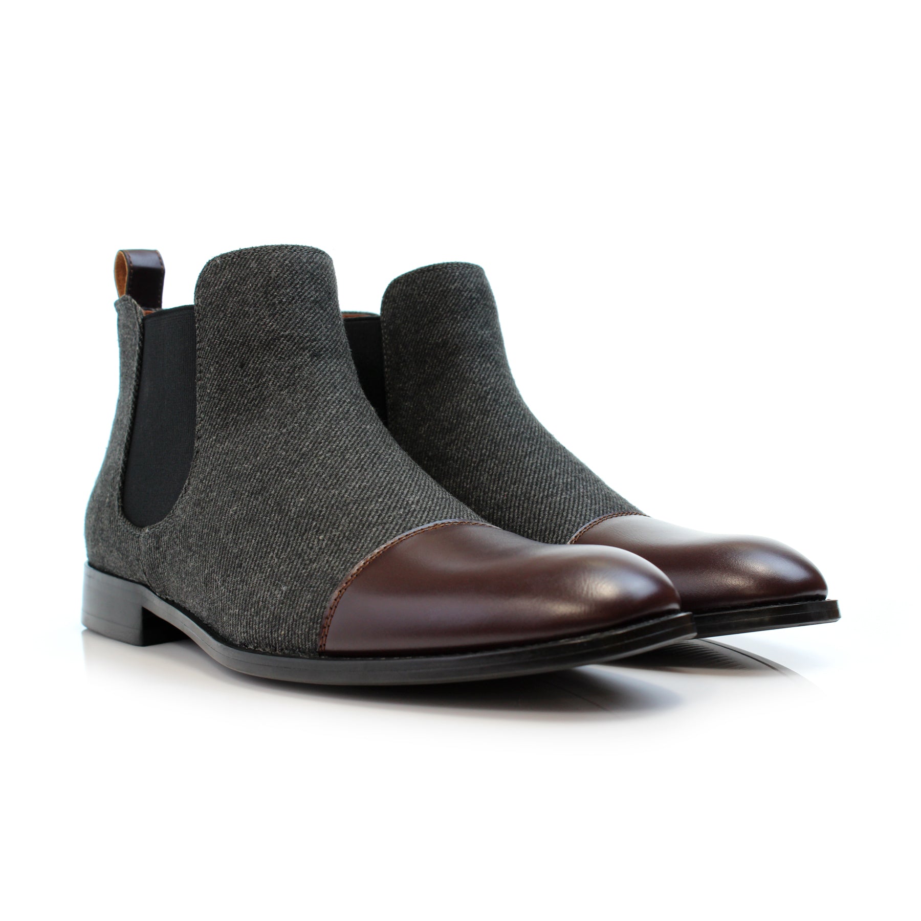 Duo-Textured Chelsea Boots | Forbes by Polar Fox | Conal Footwear | Paired Angle View
