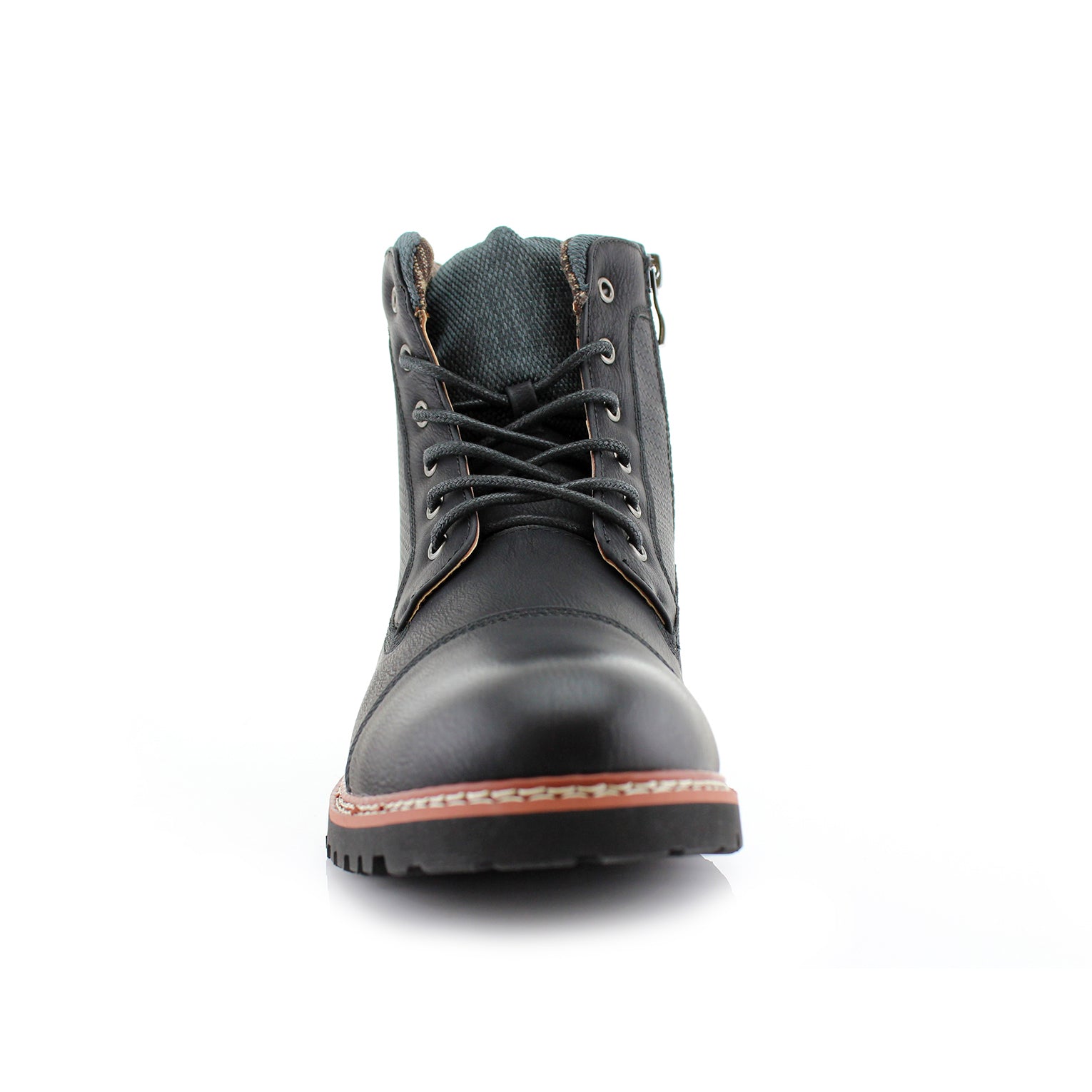 Textured Upper Combat Boots | Mcconnell by Polar Fox | Conal Footwear | Front Angle View