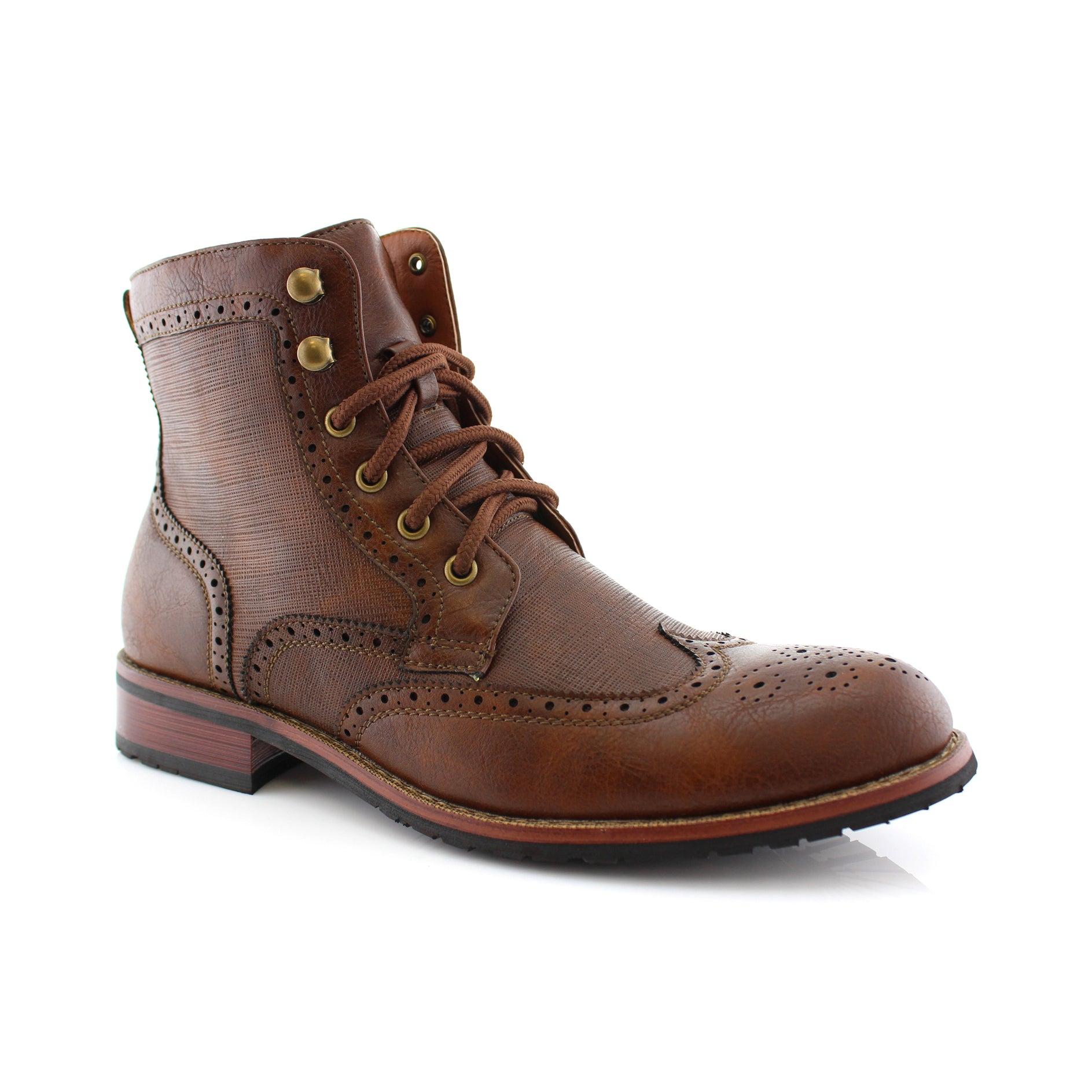 Brogue Wingtip Boots | Larry by Polar Fox | Conal Footwear | Main Angle View