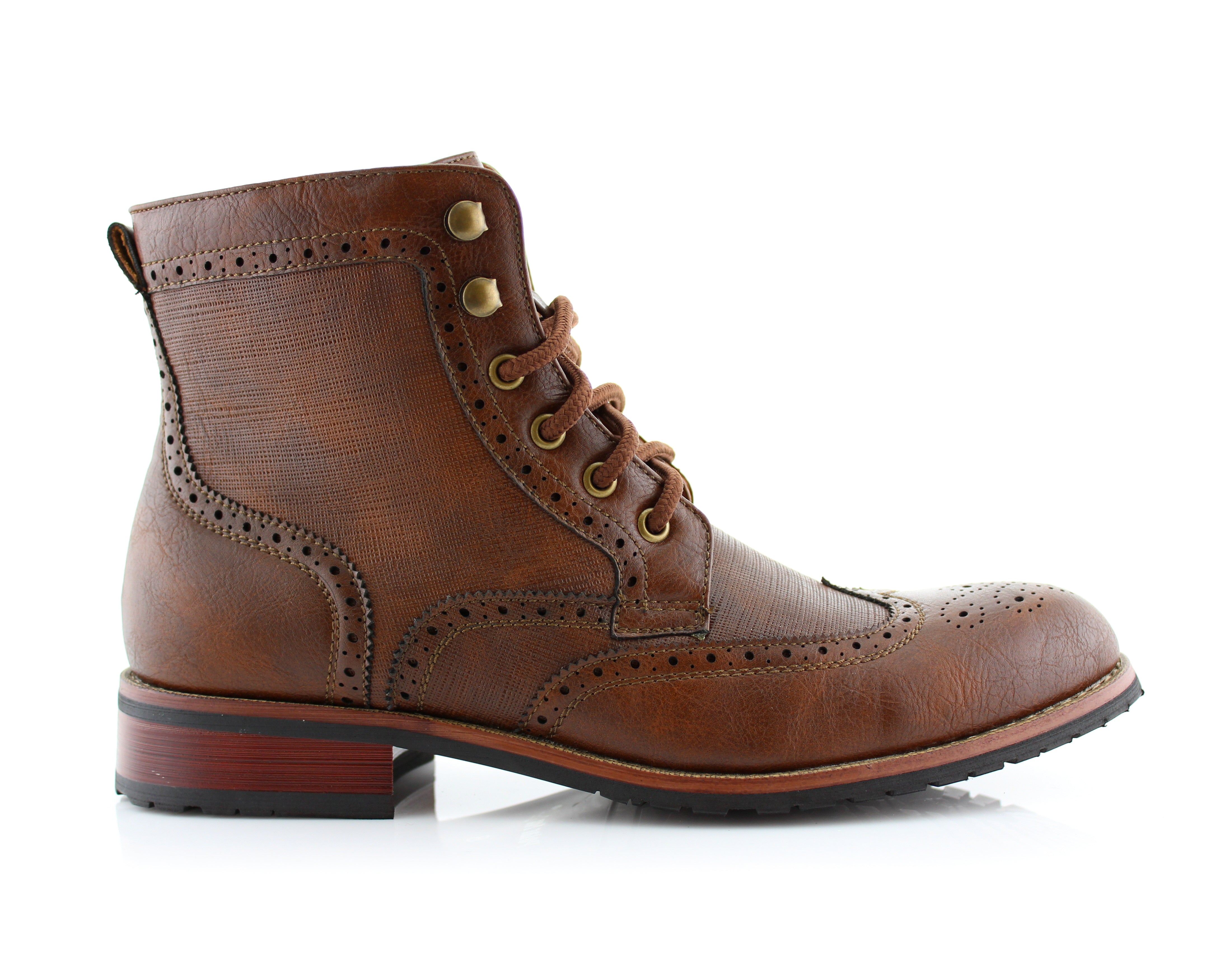 Brogue Wingtip Boots | Larry by Polar Fox | Conal Footwear | Outer Side Angle View